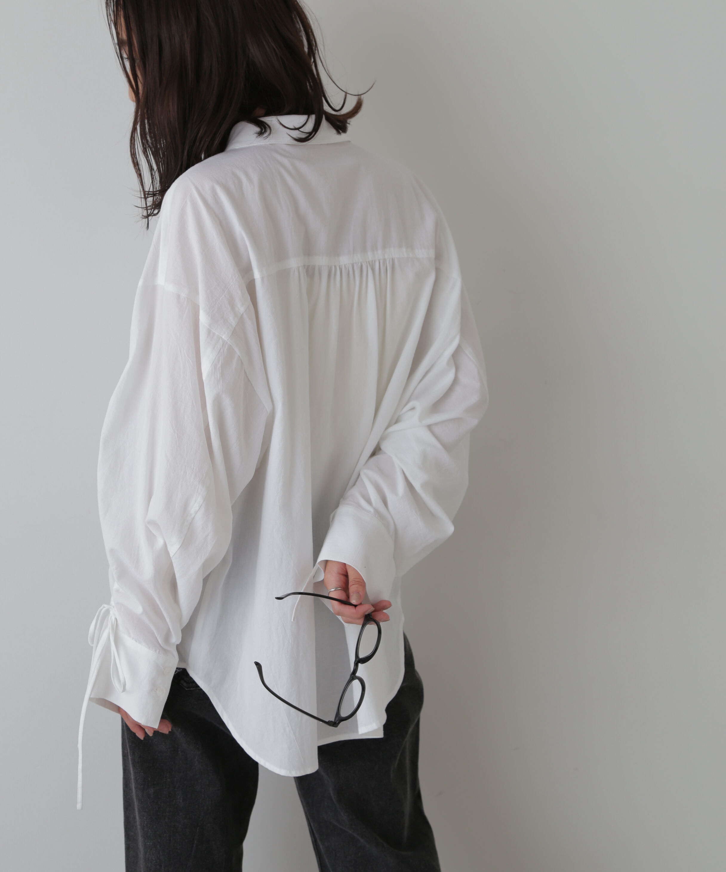  「袖シャーリングオーバーシャツ」|シャツ・ブラウス|