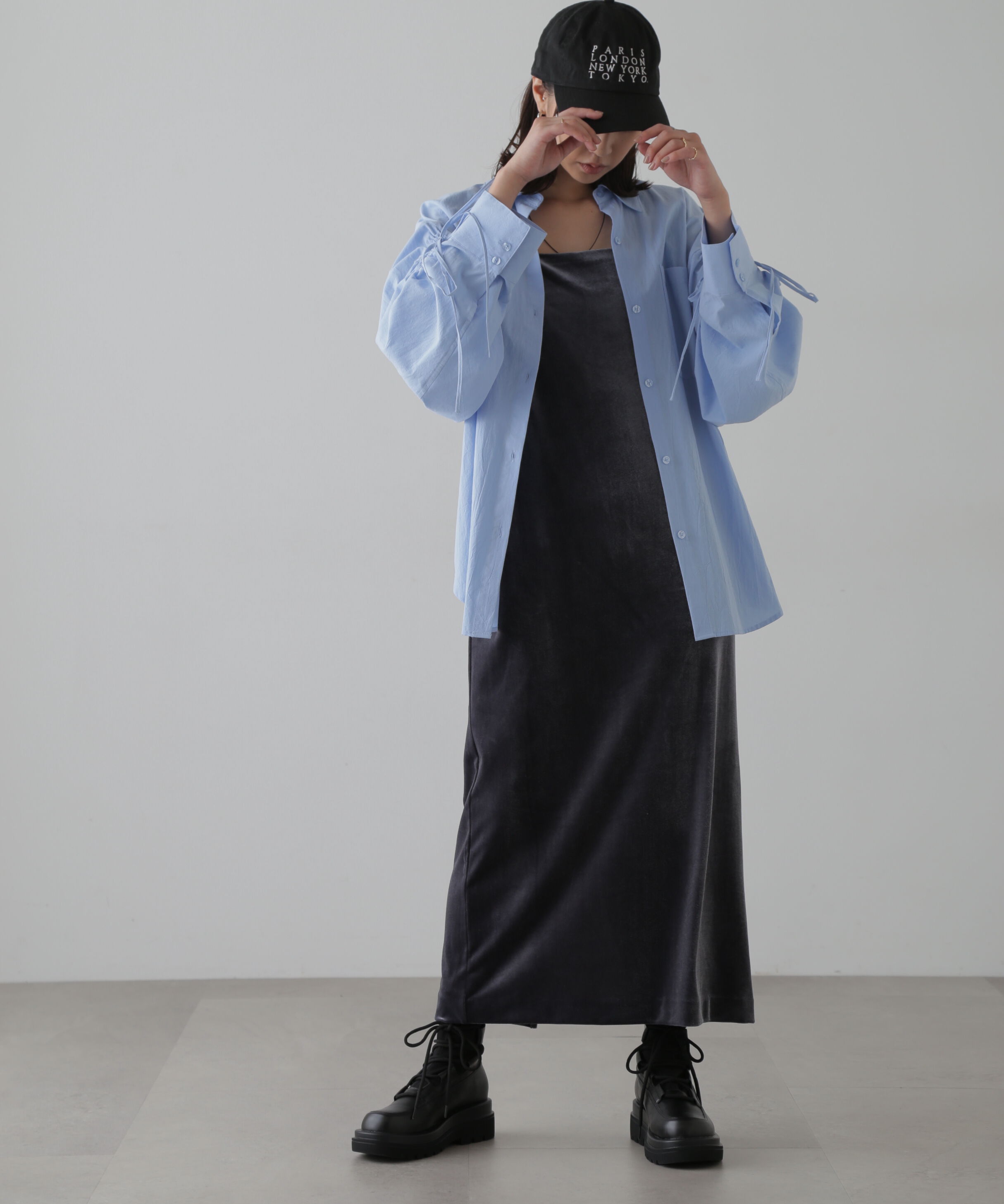  「袖シャーリングオーバーシャツ」|シャツ・ブラウス|