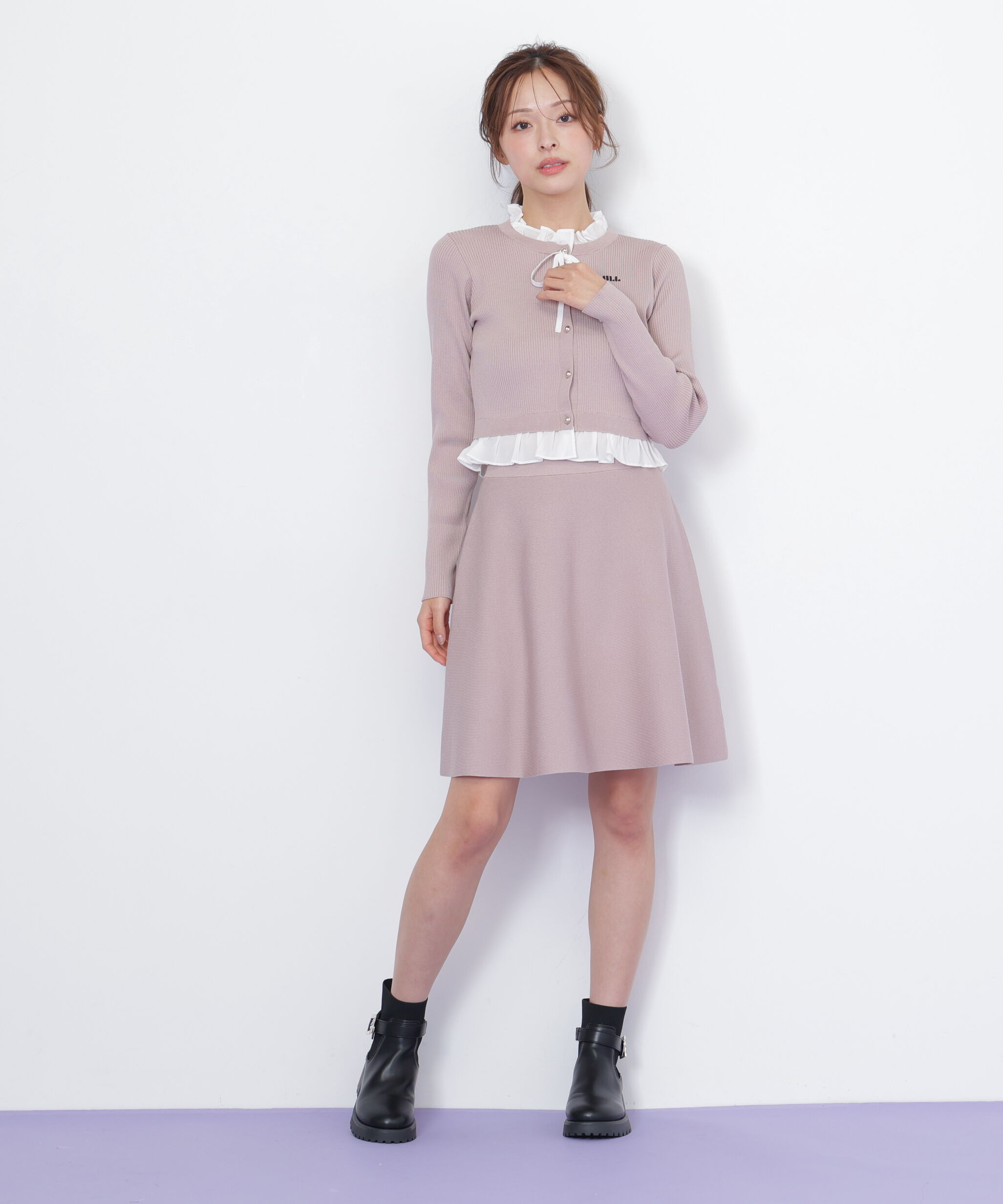  「レイヤードミニニットアップ」|ワンピース|