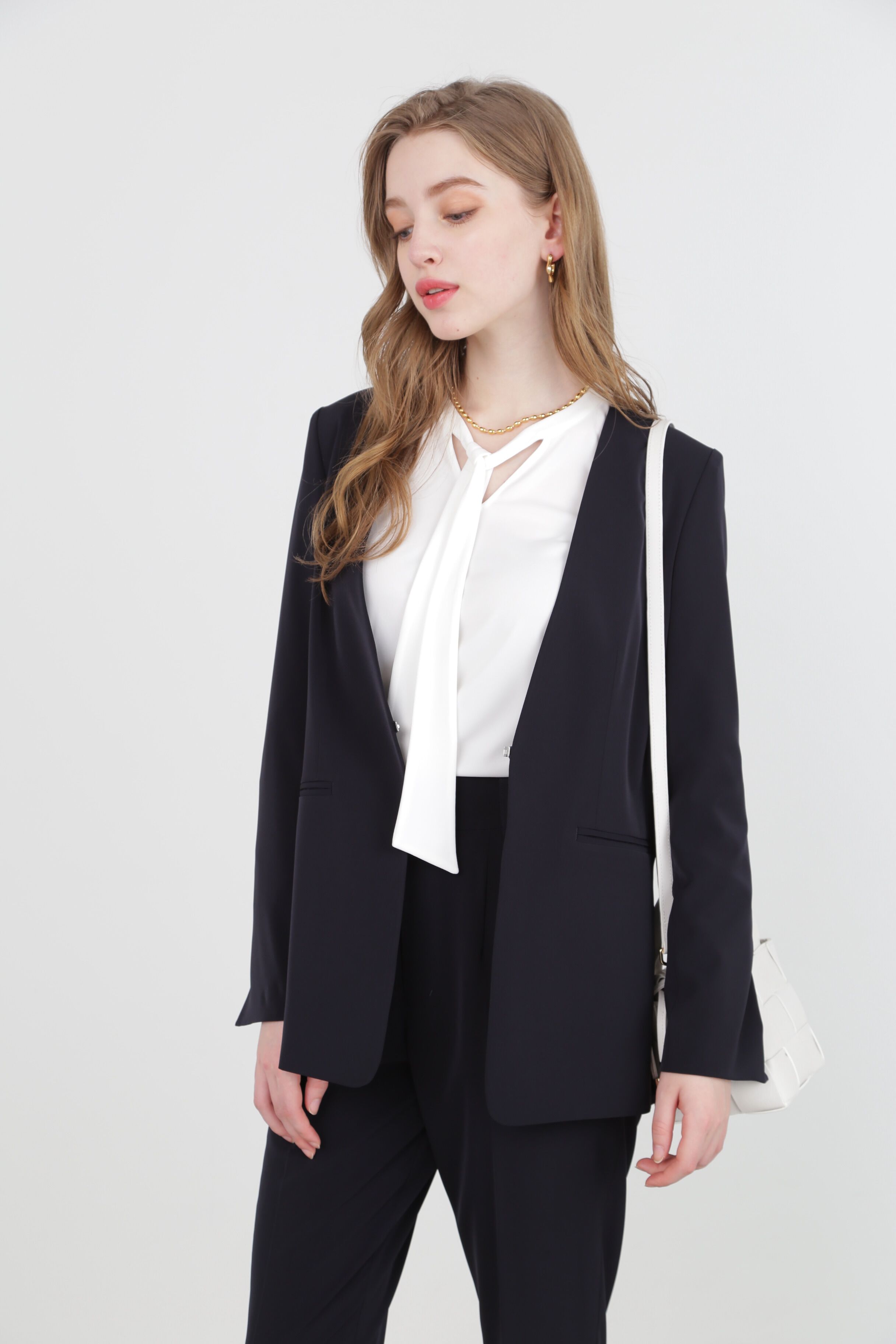  「◆ノーカラーフロントホックジャケット」|その他|