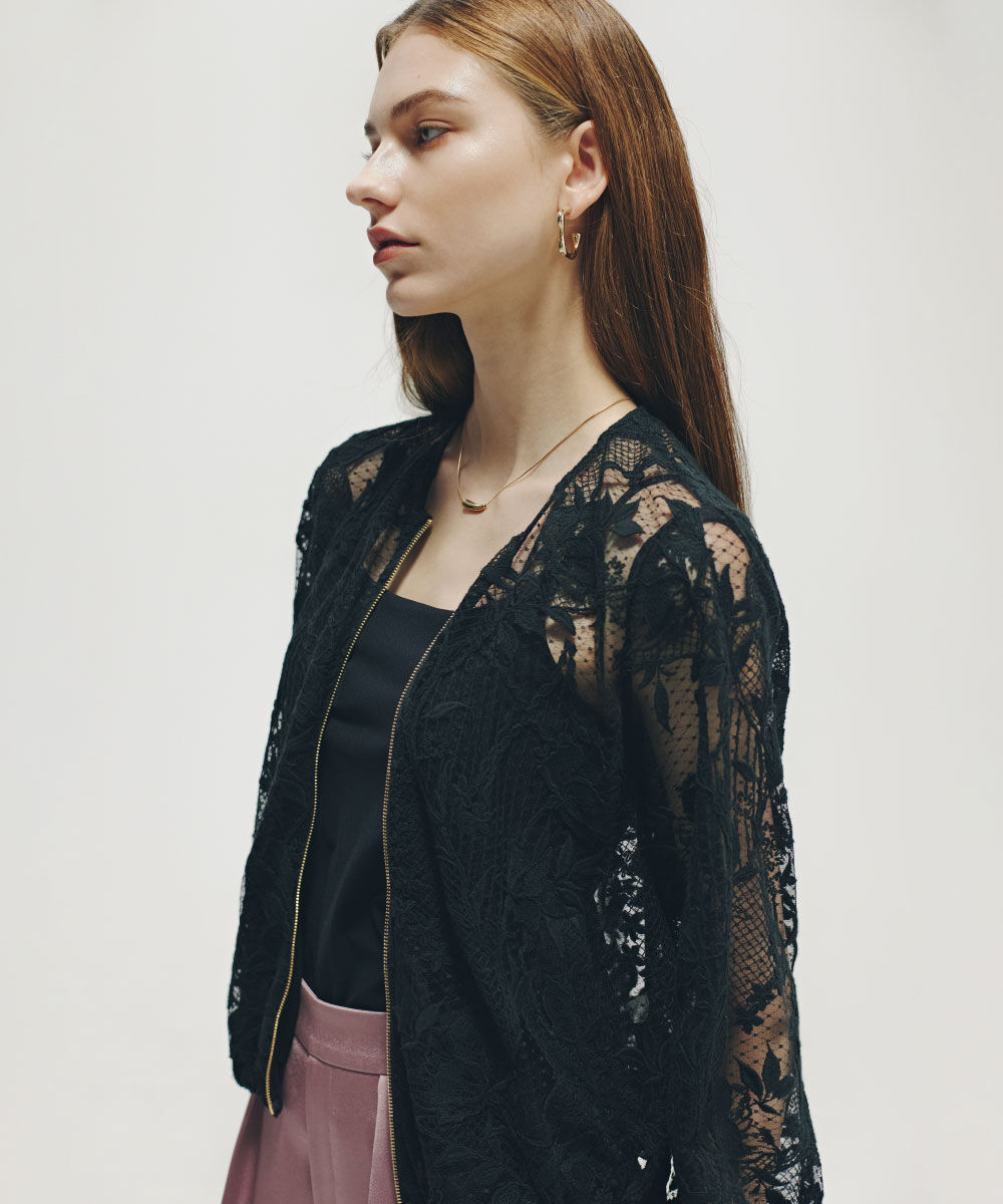  「◆フラワービジュレースブルゾン」|ブルゾン・スタジャン|