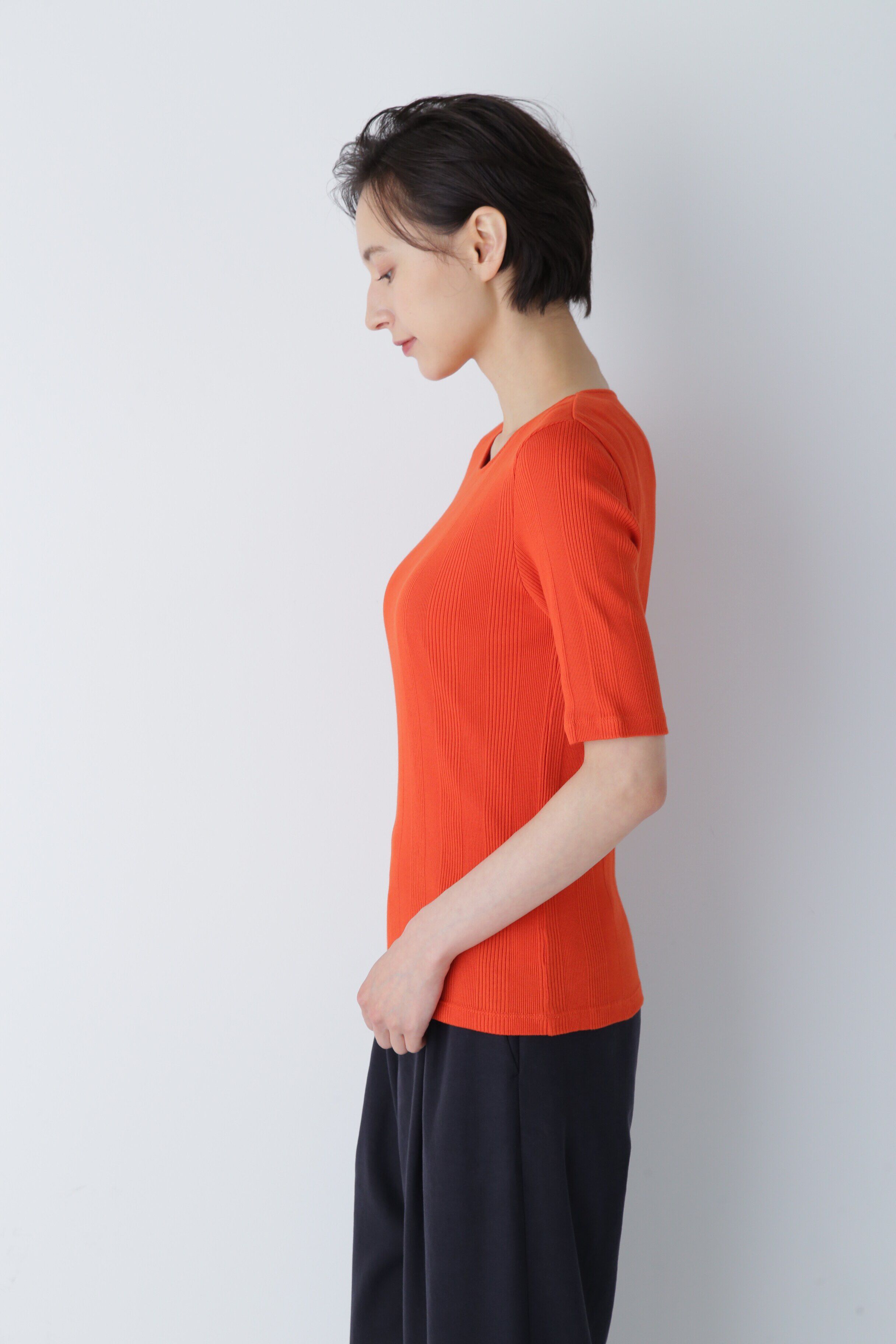  「◆コンパクトテレコトップス」|Tシャツ・カットソー|