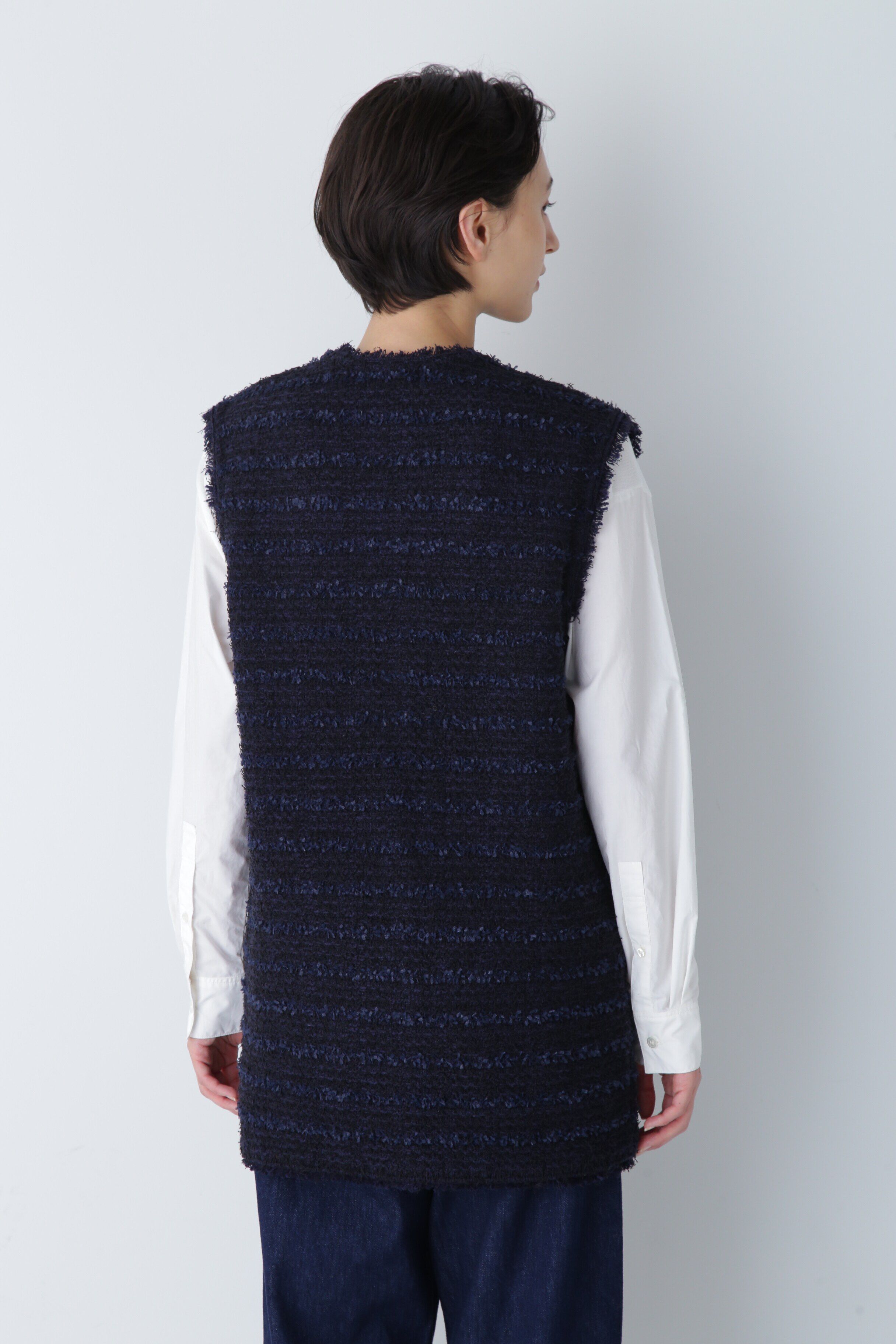  「◆ミックスツイードニットジレ」|ニット・セーター|