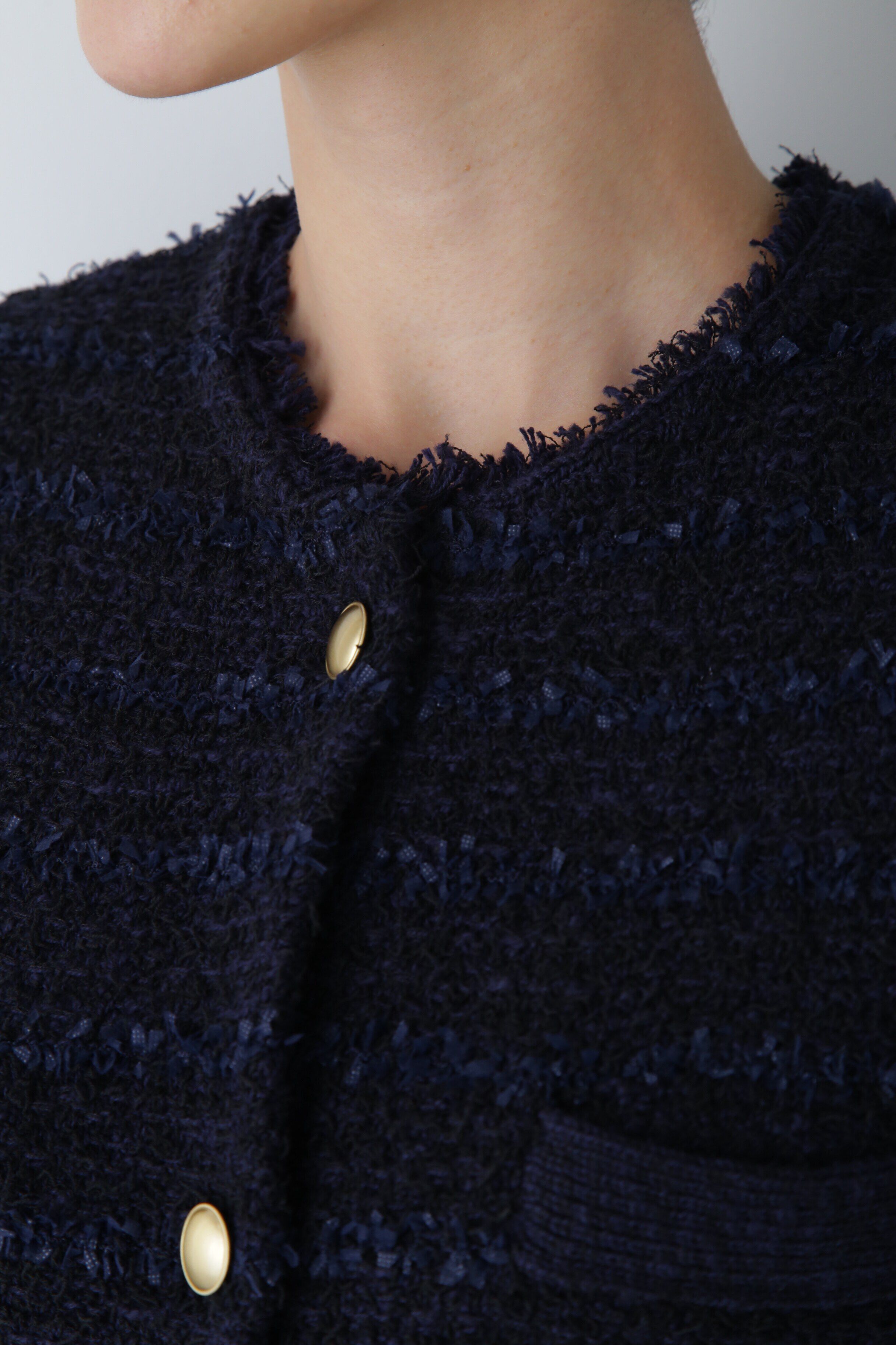  「◆ミックスツイードニットジレ」|ニット・セーター|