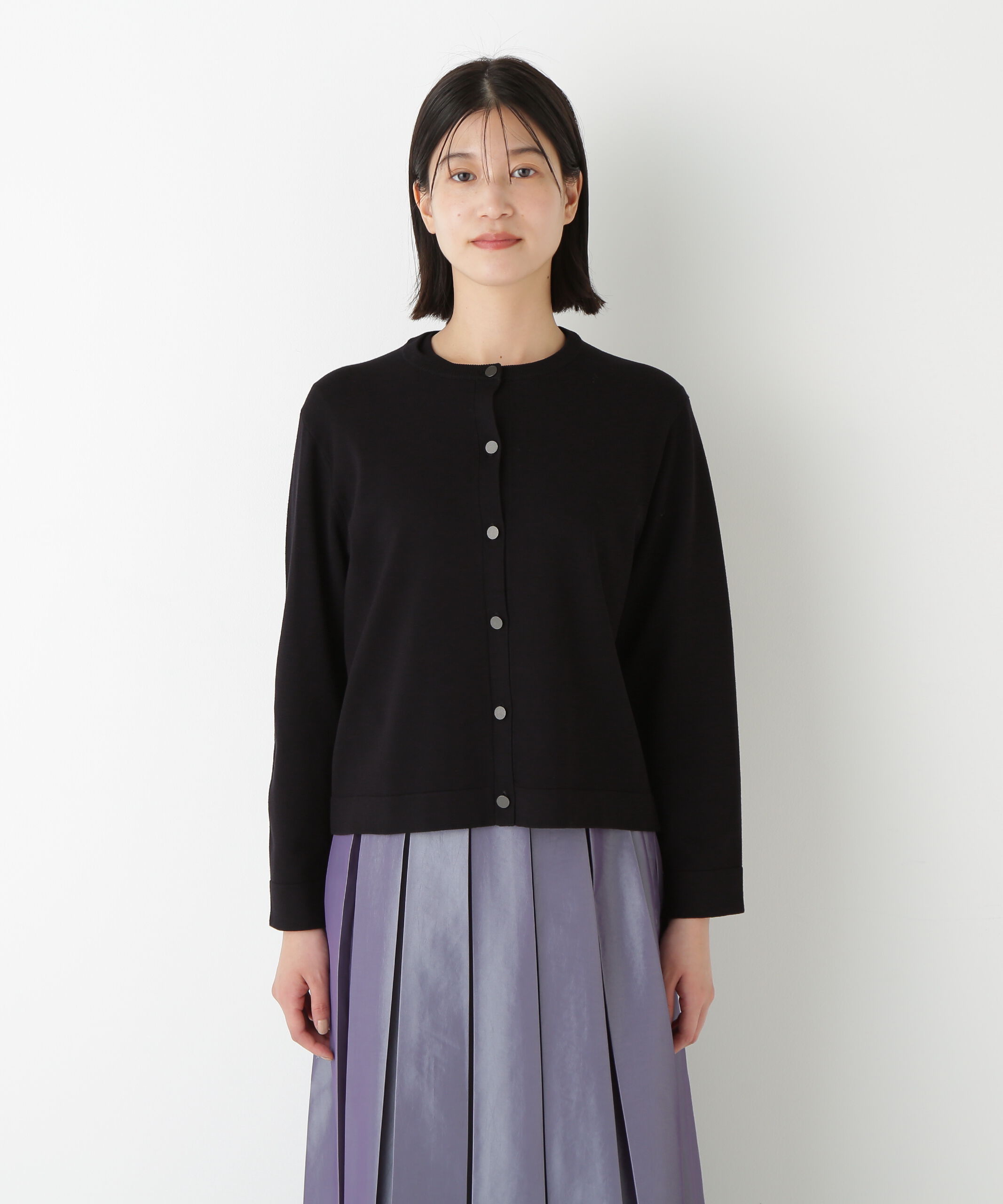  「◆レーヨン混ハイゲージクルーネックカーディガン」|ニット・セーター|