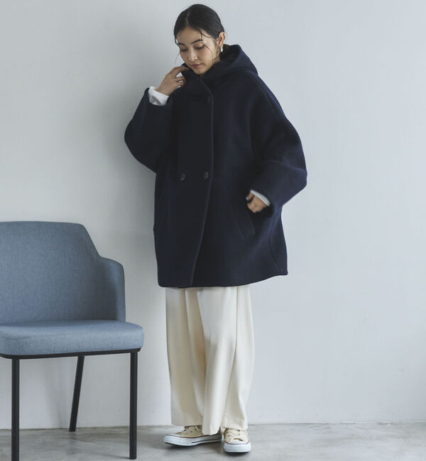 Doux archives「フーディコート」|ダッフルコート|