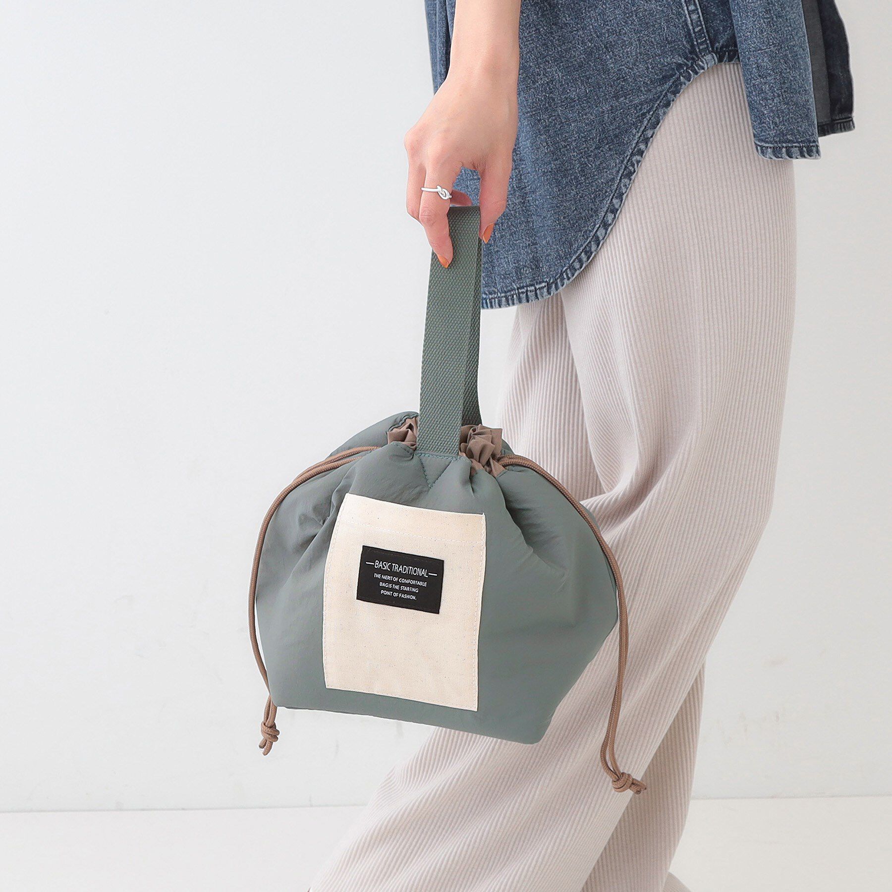 SHOO･LA･RUE「ワンハンドル巾着保冷バッグ」|食器・キッチングッズ|