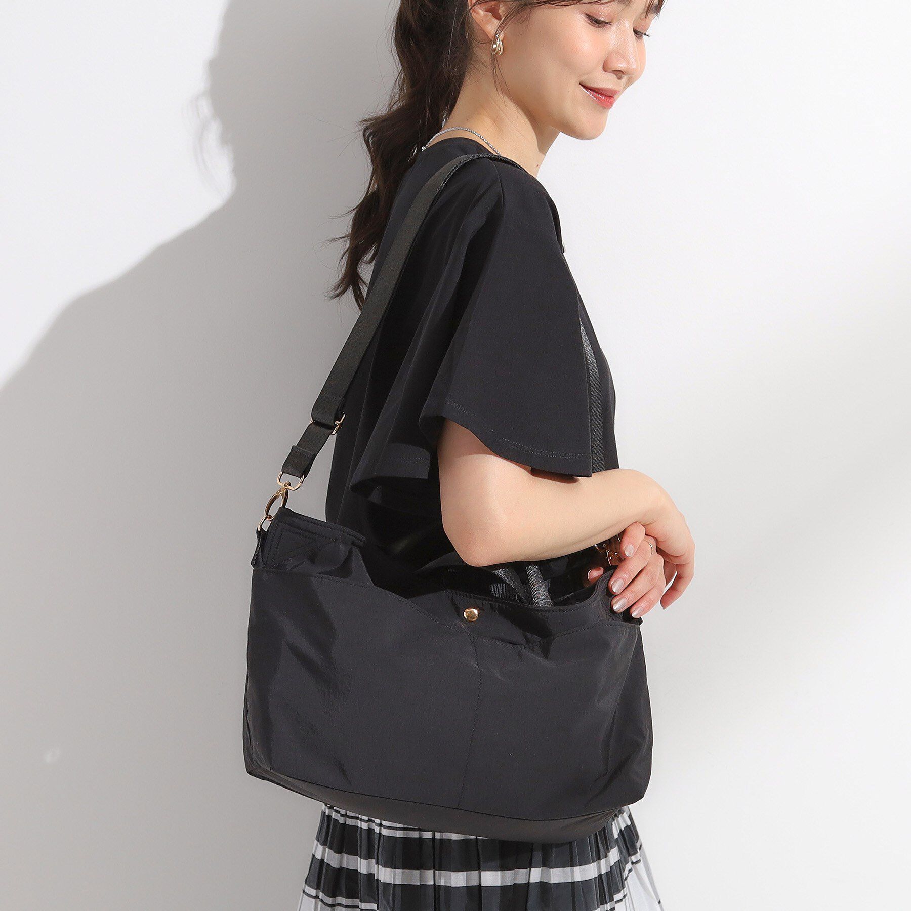 SHOO･LA･RUE「【撥水】2WAY口元くったりトートバッグ」|トートバッグ|