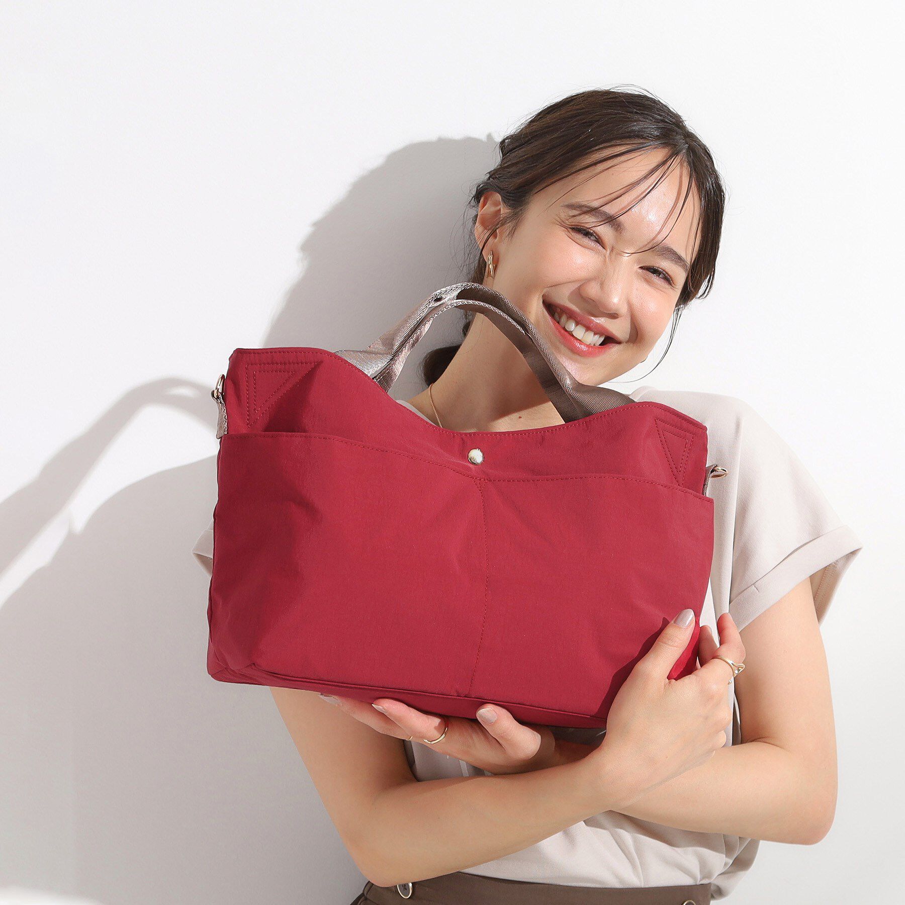 SHOO･LA･RUE「【撥水】2WAY口元くったりトートバッグ」|トートバッグ|