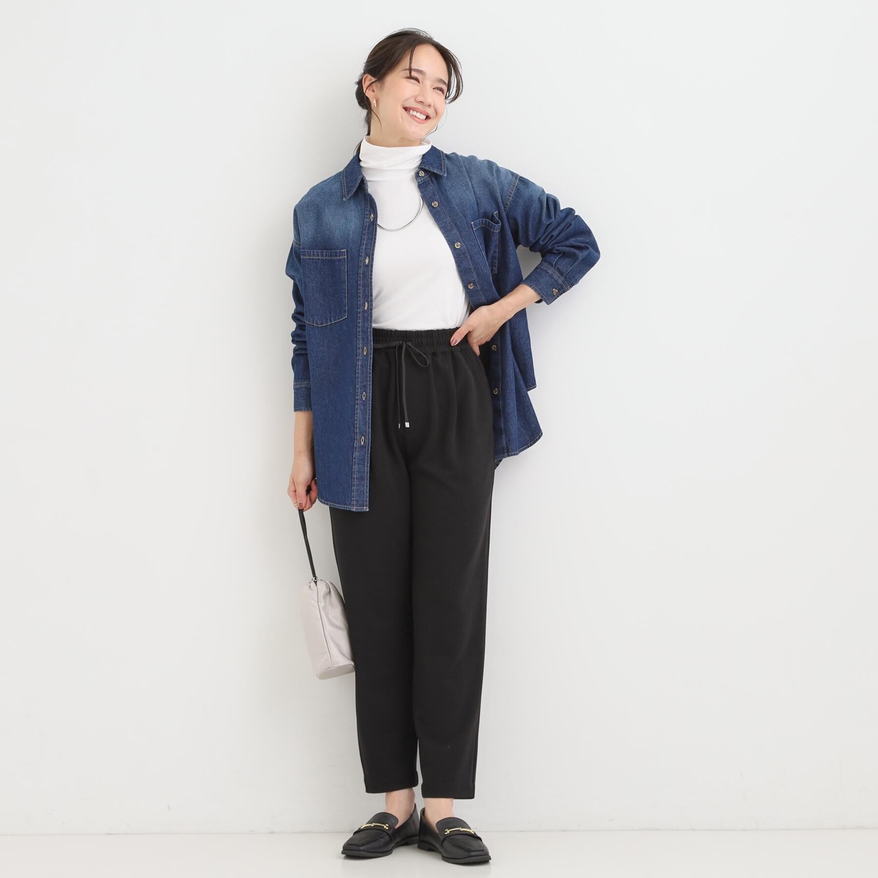 SHOO･LA･RUE「【S-3L/洗濯後しわになりにくい】スマートに見える イージーテーパードパンツ【CIRCRIC】」|その他|