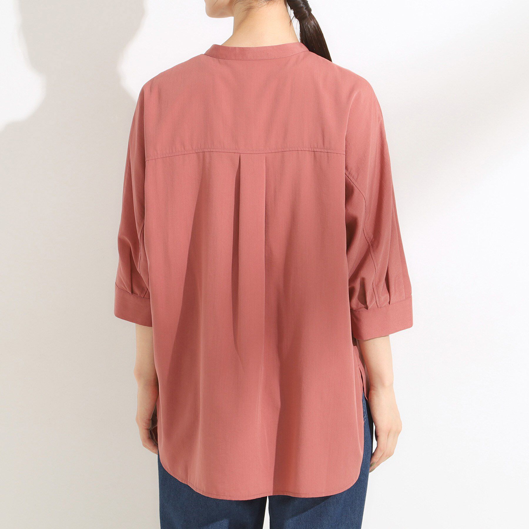 SHOO･LA･RUE「【S-LL/洗濯後しわになりにくい】コットン風 前あきドルマンブラウス」|シャツ・ブラウス|