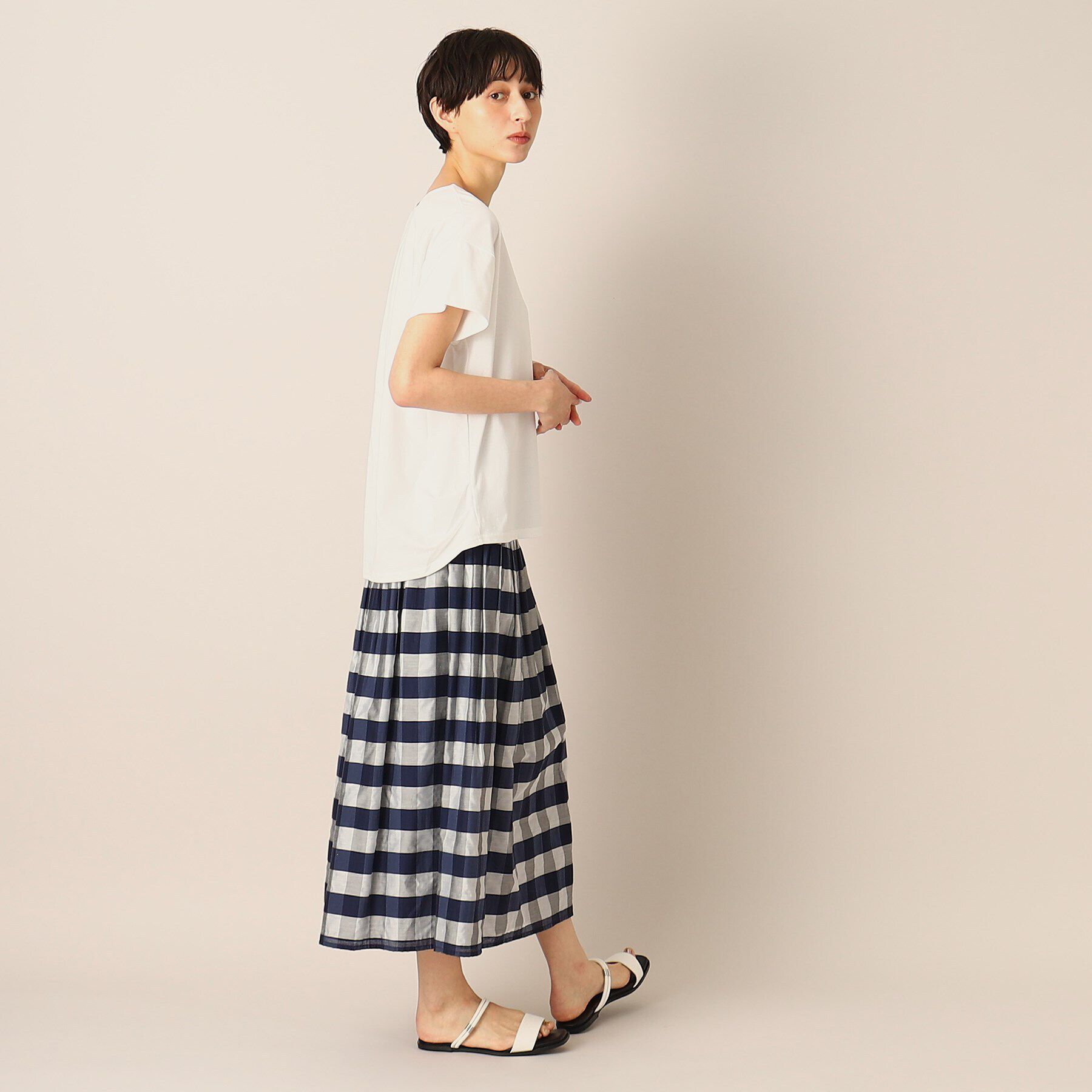 Dessin「【洗える】バックタックコクーンカットソー」|Tシャツ・カットソー|