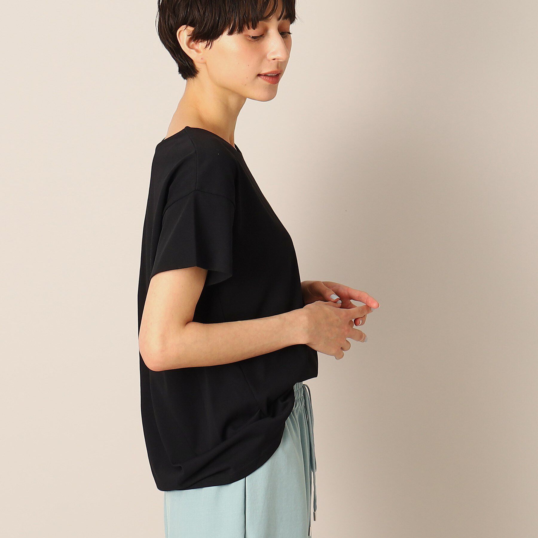 Dessin「【洗える】バックタックコクーンカットソー」|Tシャツ・カットソー|