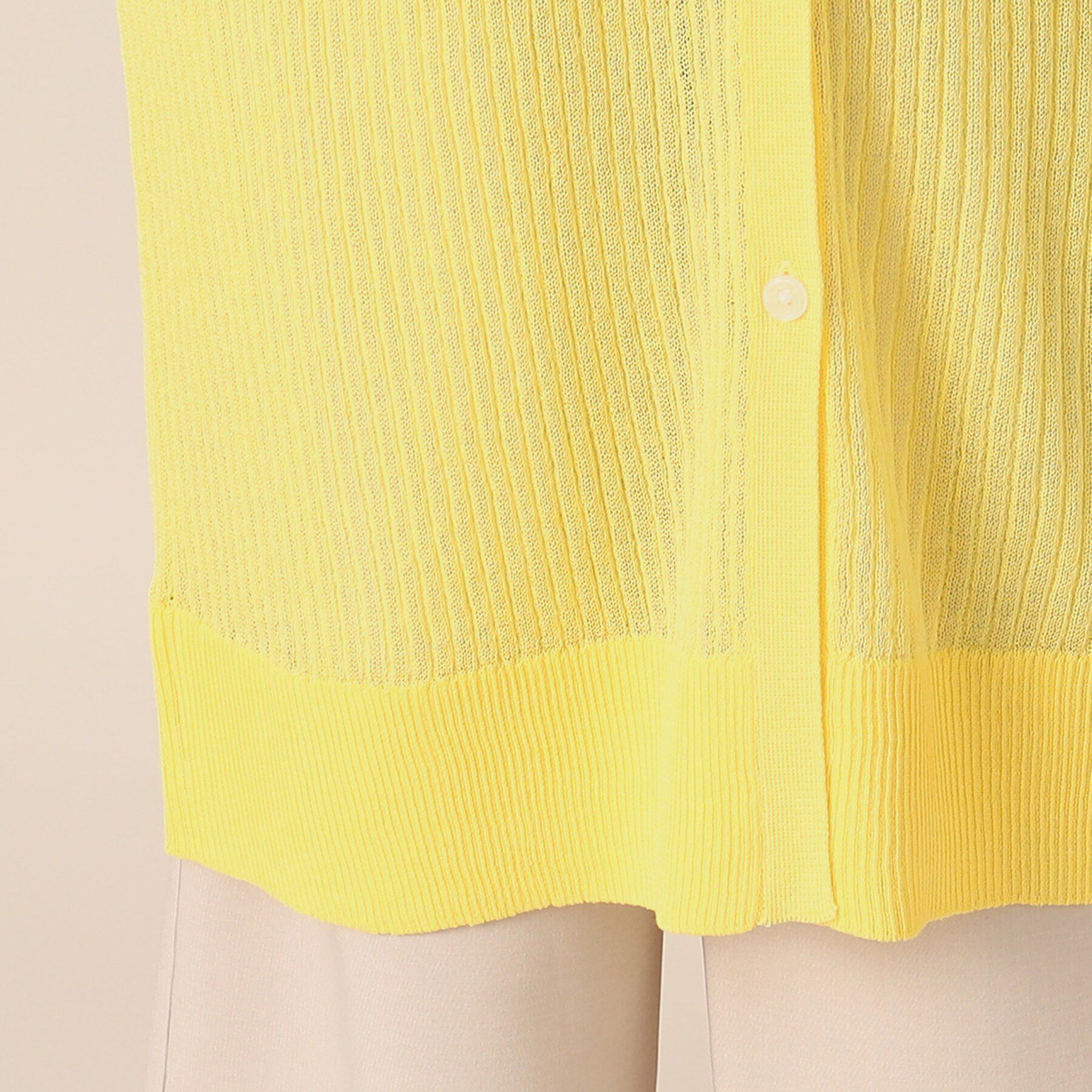 Dessin「【洗える】リネンブレンドリブロングカーディガン」|カーディガン|