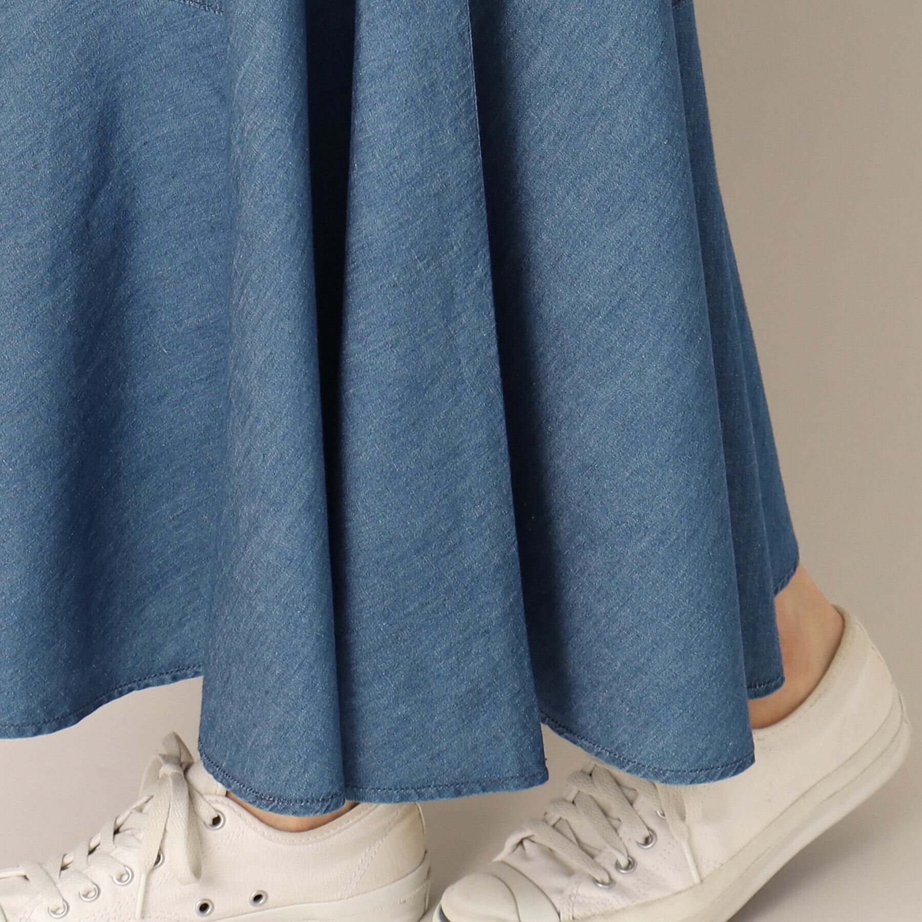 Dessin「綿麻デニム切替スカート」|スカート|