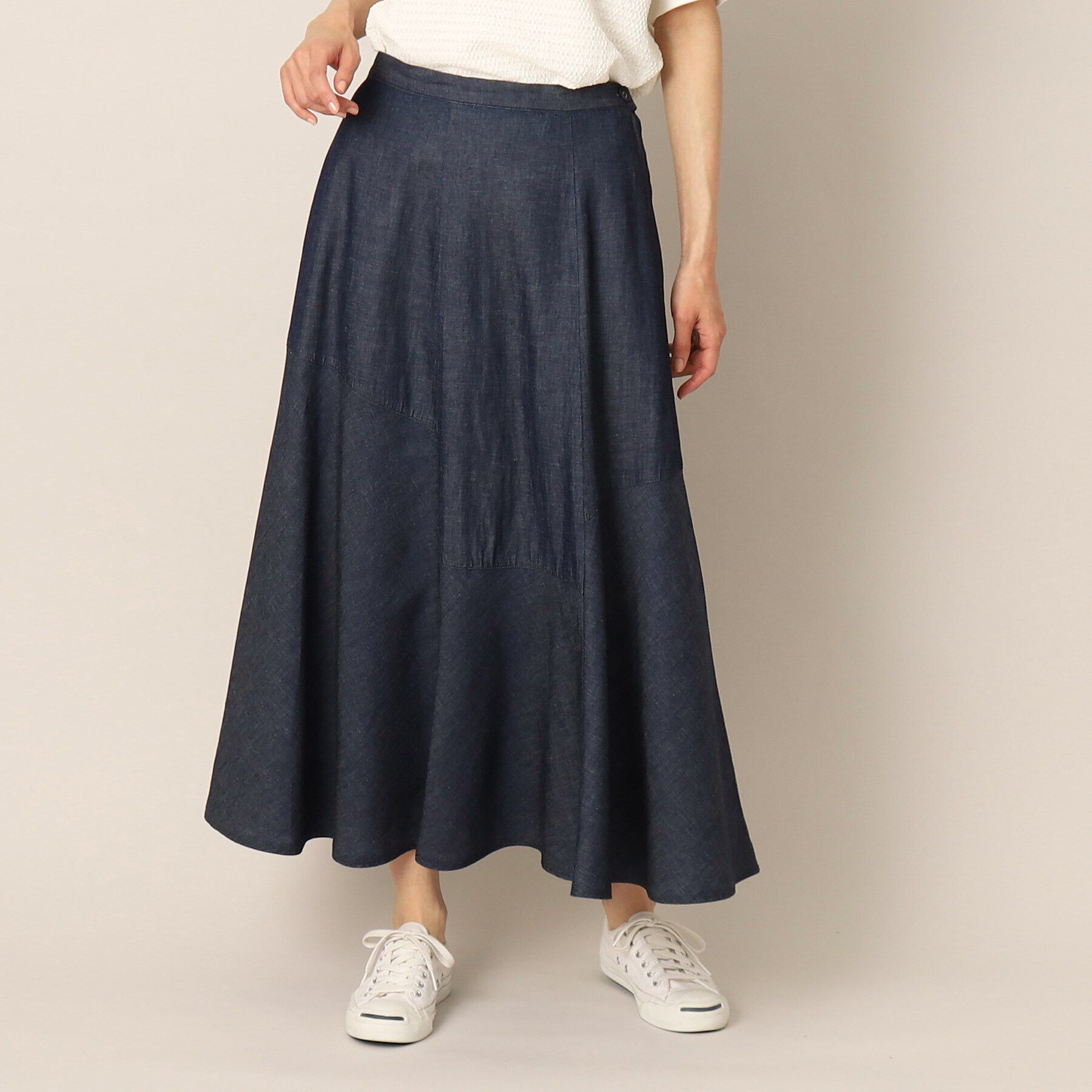 Dessin「綿麻デニム切替スカート」|スカート|