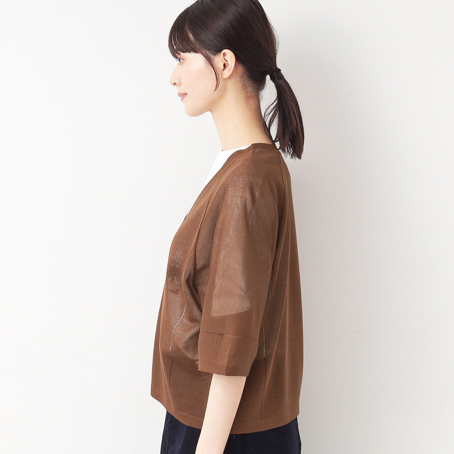 Dessin「【洗える】ランタンスリーブカーディガン」|カーディガン|