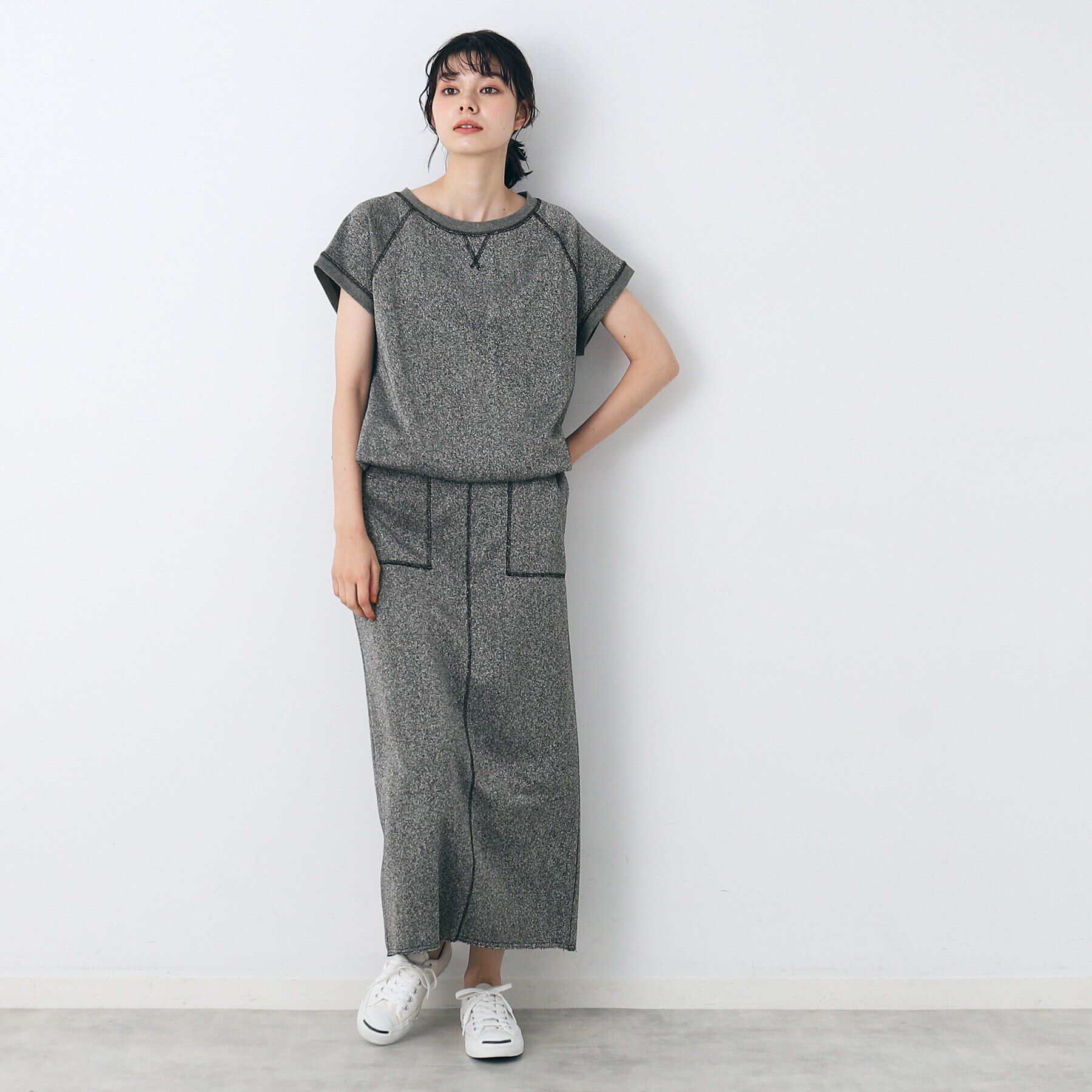 Dessin「【洗える】ラメ裏毛タイトスカート」|スカート|