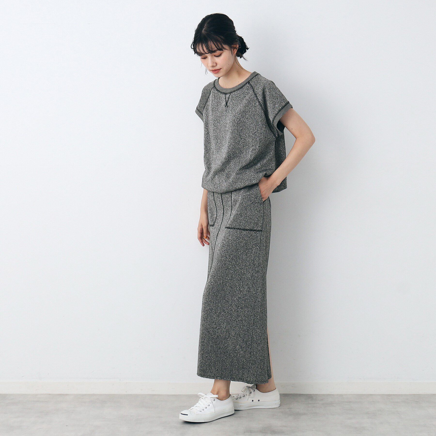 Dessin「【洗える】ラメ裏毛タイトスカート」|スカート|