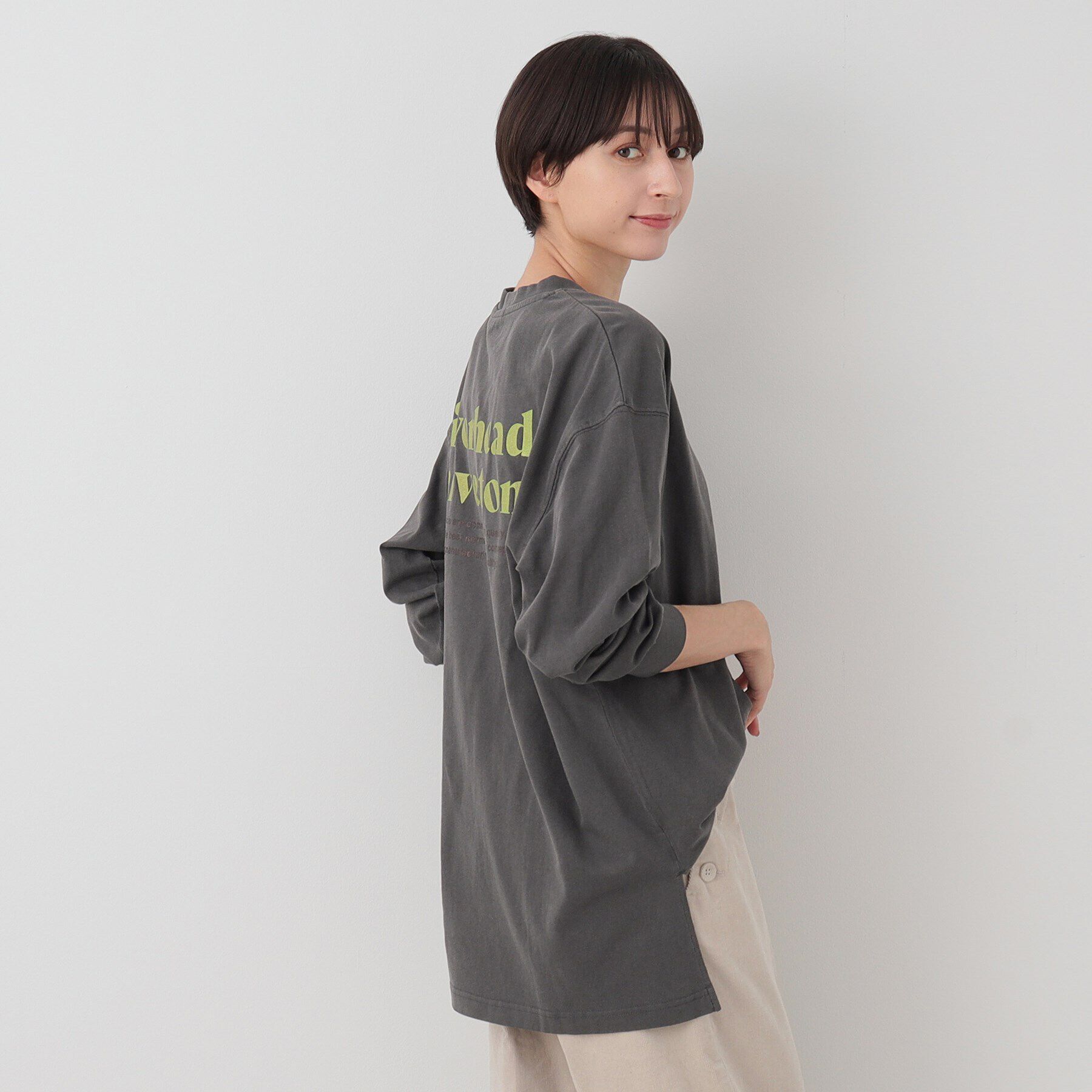 Dessin「【ピグメント染め】ルーズシルエットロンT」|Tシャツ・カットソー|