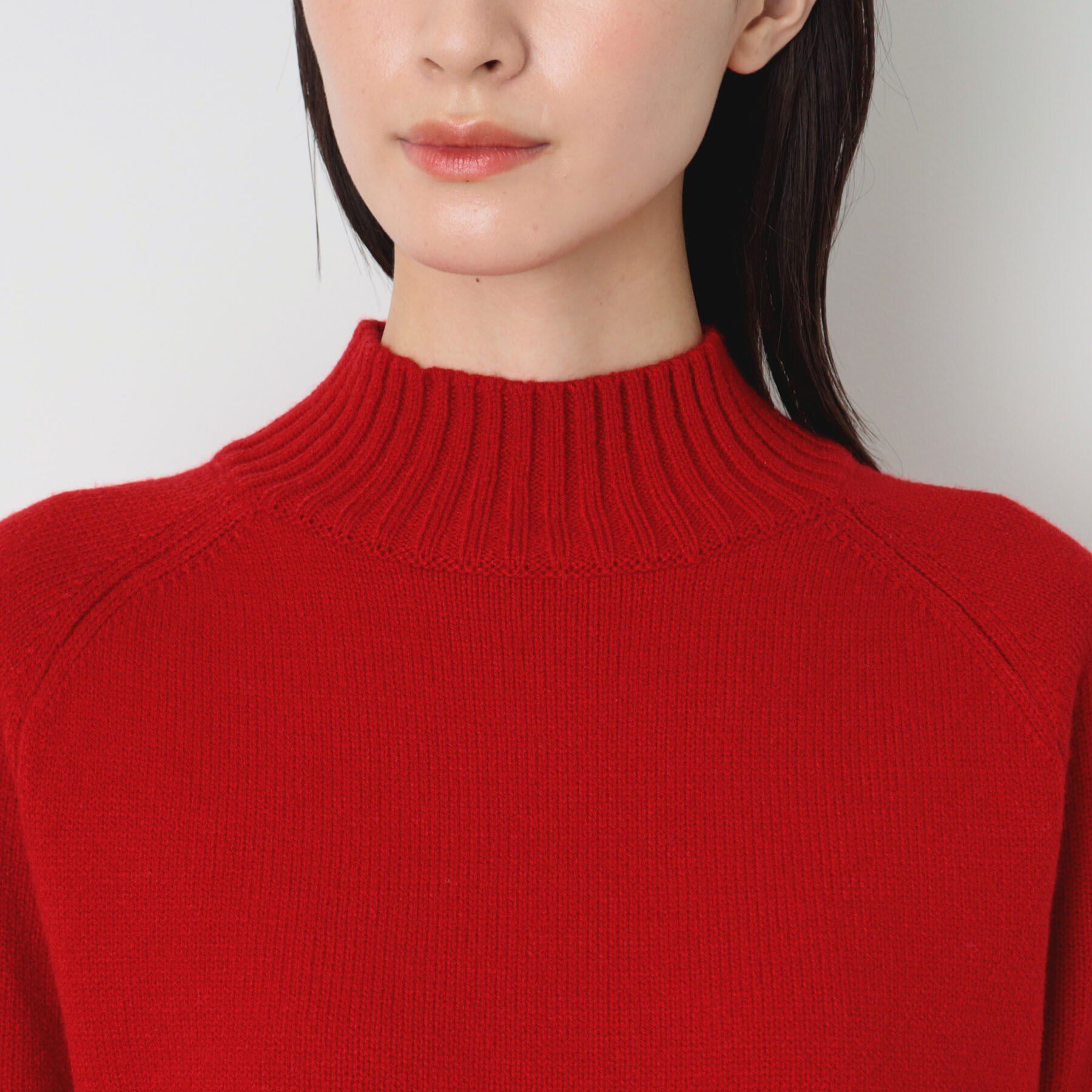 Dessin「【洗える】ハイネッククロップドニット（XS～L）」|ニット・セーター|