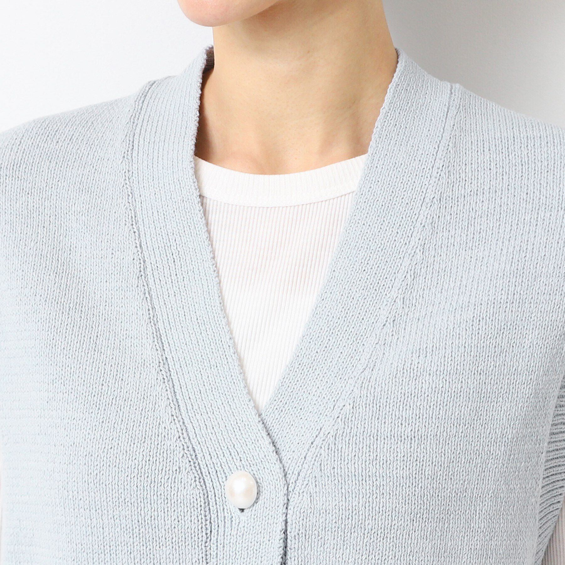 Dessin「【洗える】パール調ボタン付きニットジレ」|ベスト・ジレ|