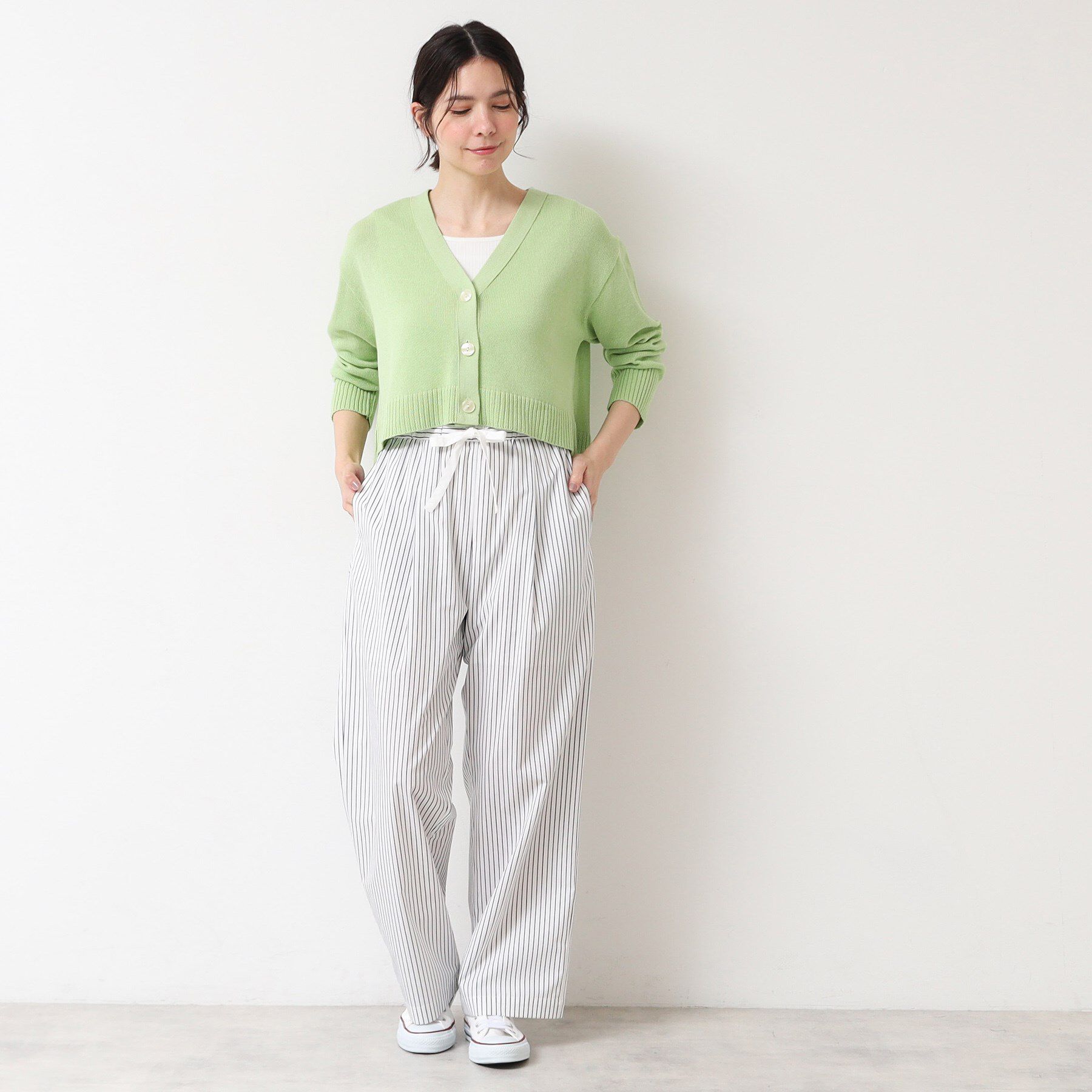 Dessin「【洗える・ウエストゴム】ストライプリラックスパンツ」|その他|