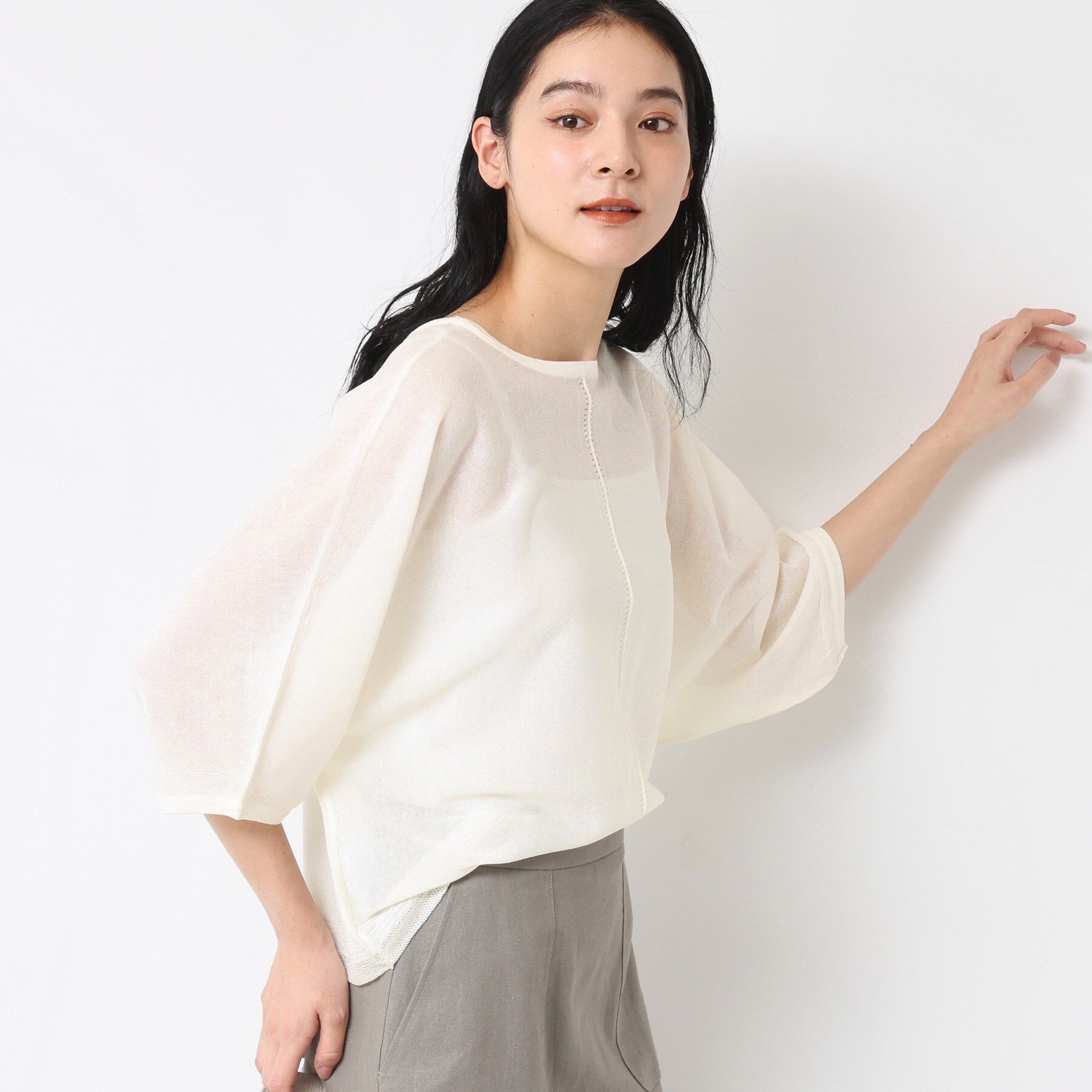 Dessin「【前後2WAY・洗える】シアーカーディガン」|カーディガン|