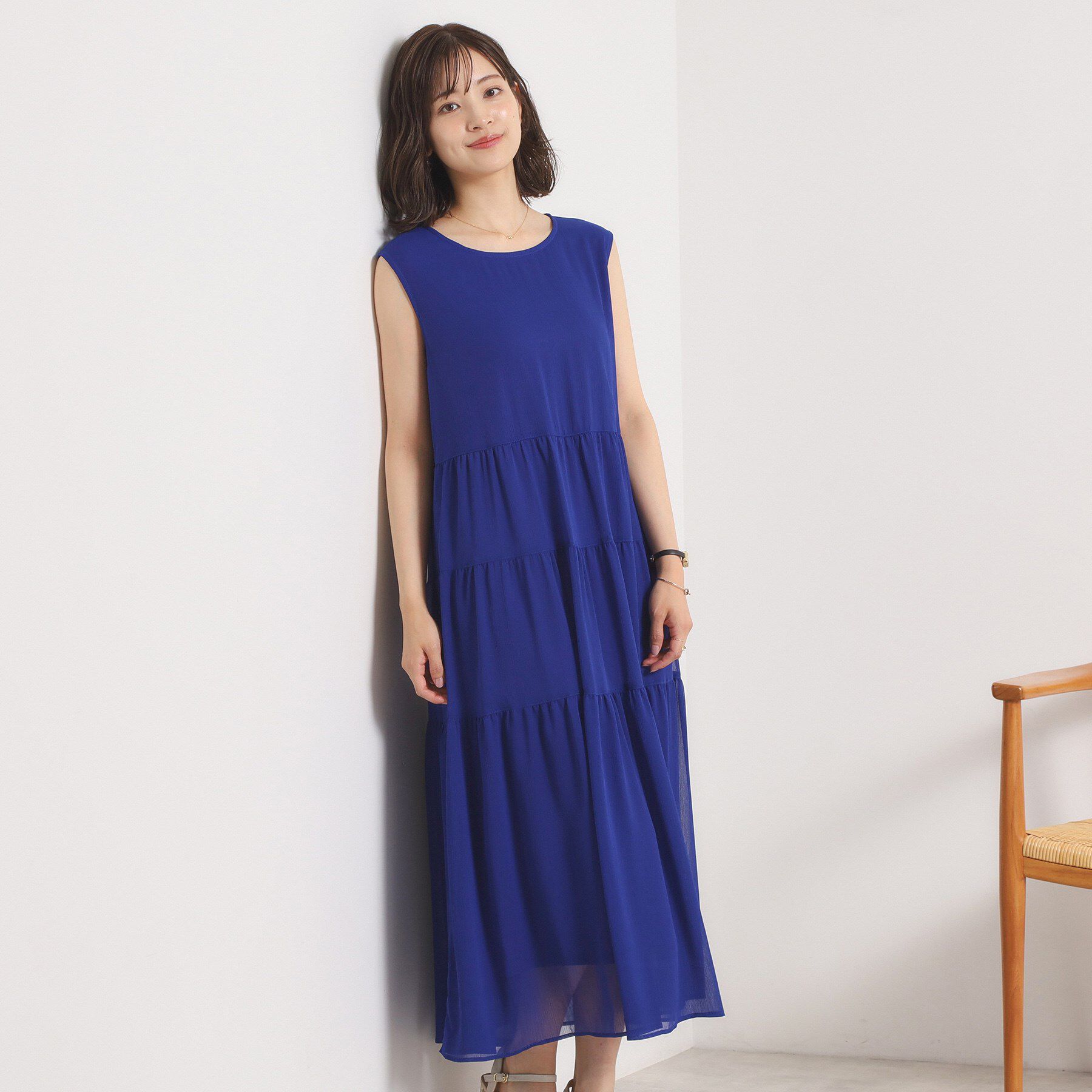 ITS&rsquo;DEMO「【手洗い可】楊柳マキシワンピース」|ワンピース|