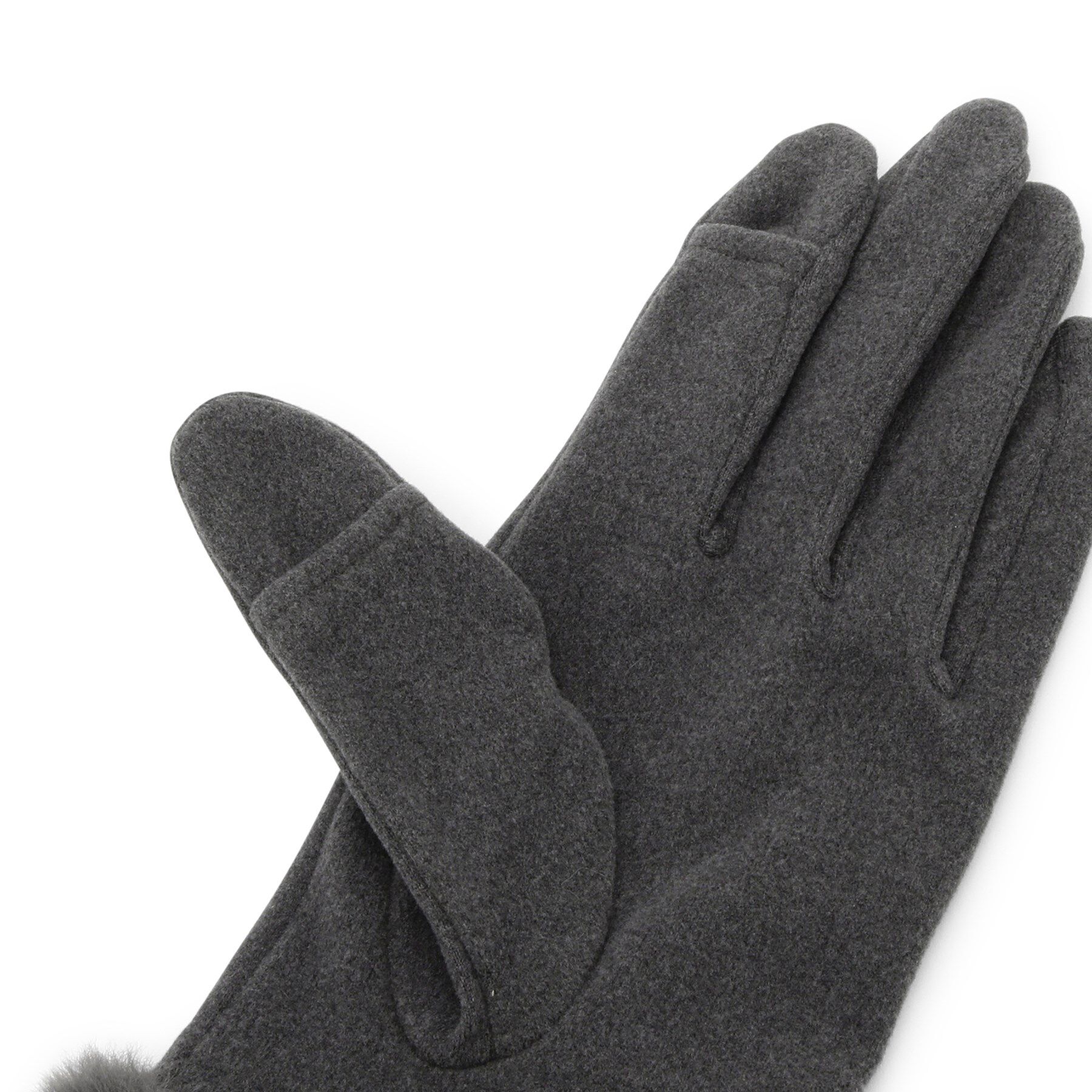 ITS&rsquo;DEMO「ストーン付ファーカフスグローブ」|手袋|