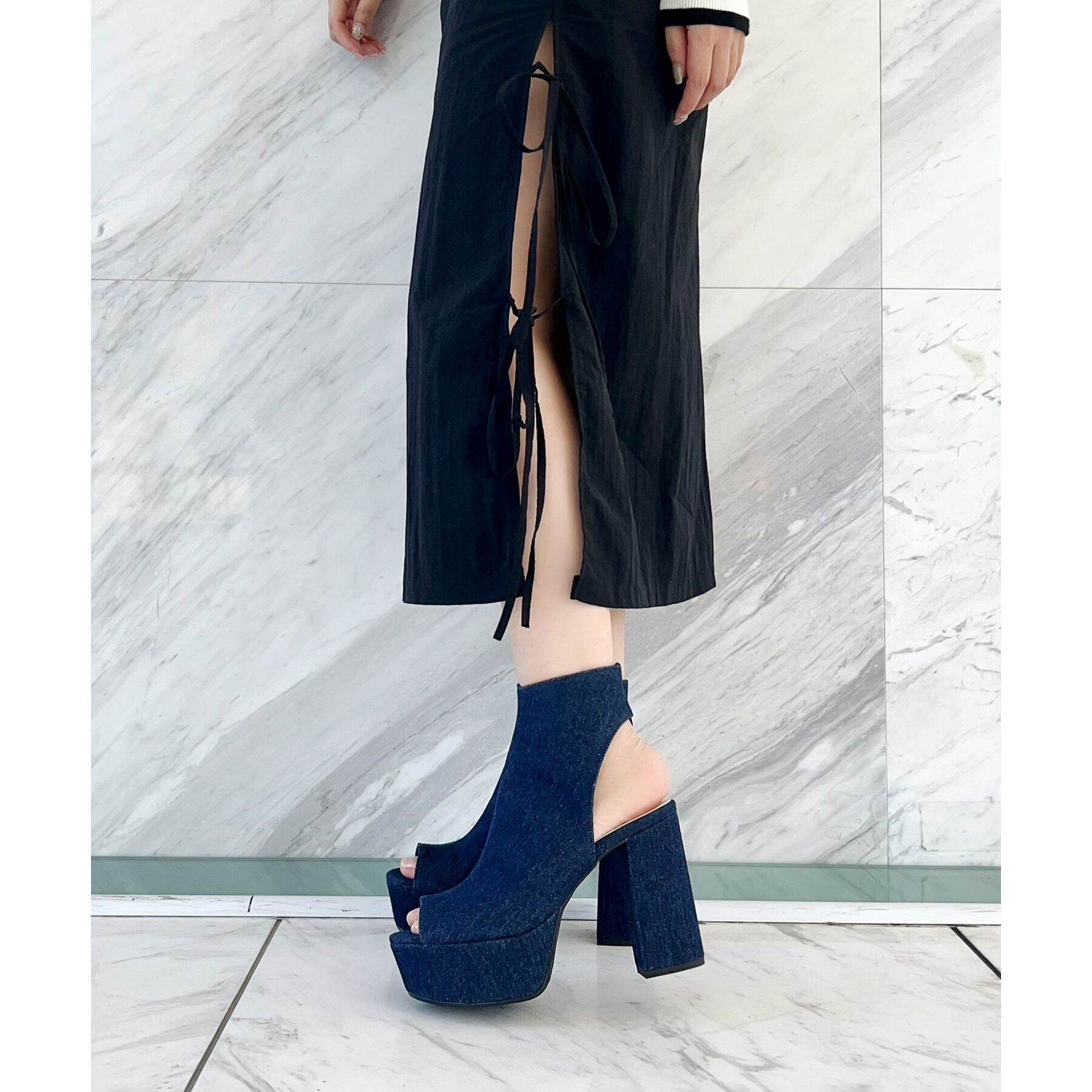 ESPERANZA「厚底ラク盛りブーツヒールサンダル」|ショートブーツ|