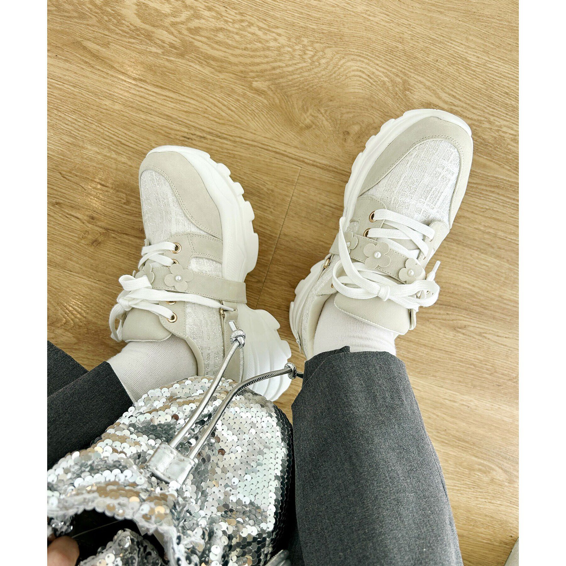 ESPERANZA「フラワーベルト厚底スニーカー」|スニーカー|