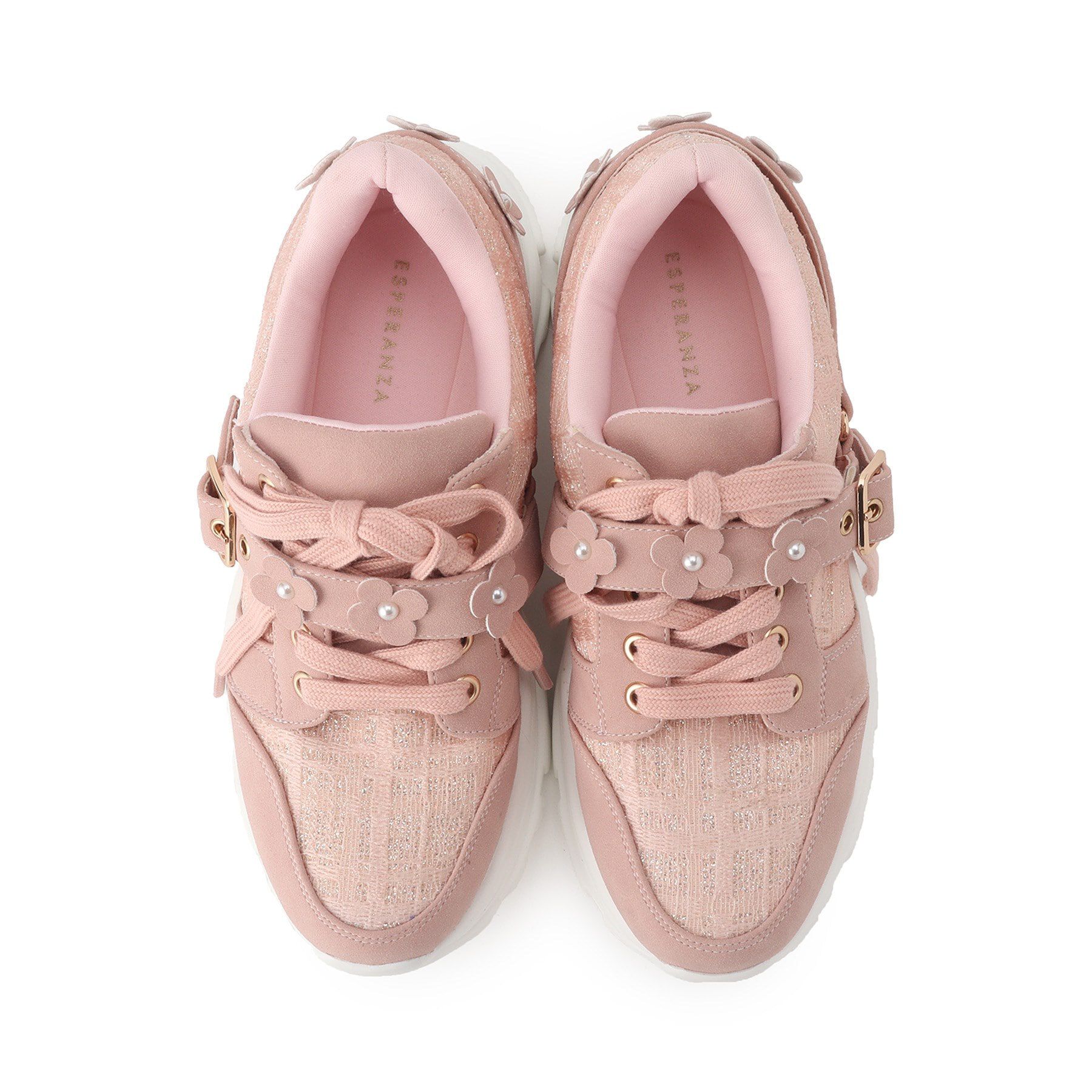 ESPERANZA「フラワーベルト厚底スニーカー」|スニーカー|