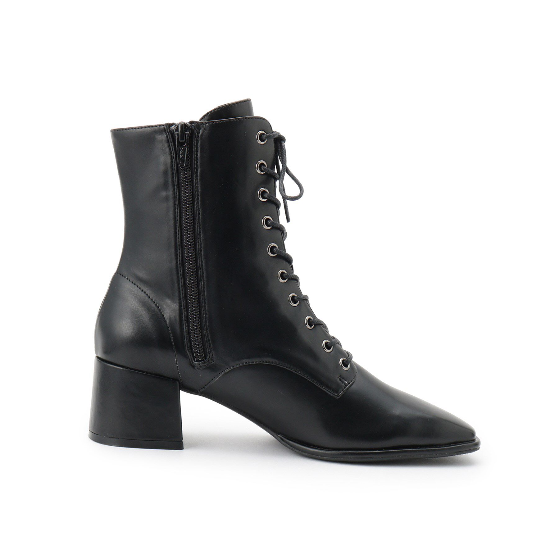 ESPERANZA「レースアップミドルヒールブーツ」|ショートブーツ|