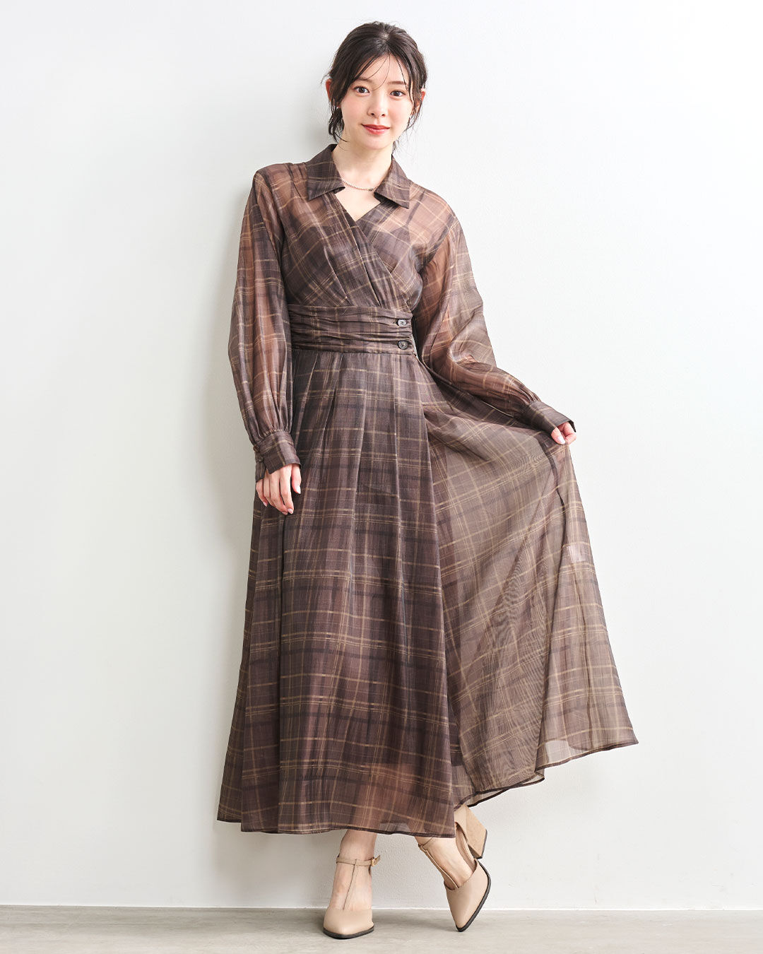 COCO DEAL「チェックシャツワンピース」|ワンピース|