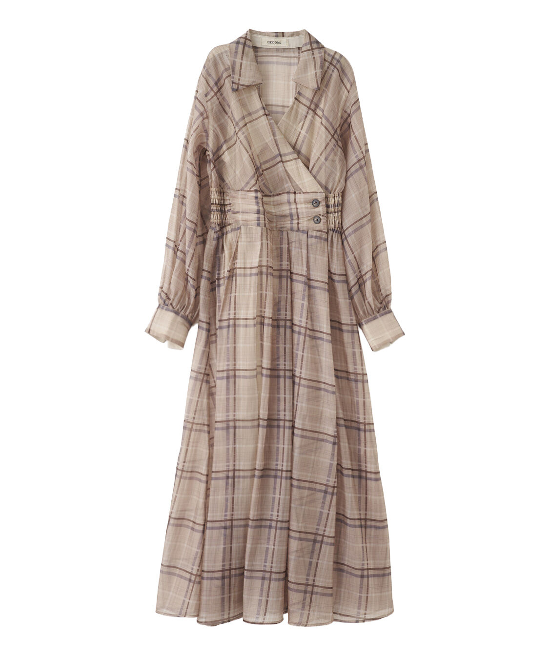 COCO DEAL「チェックシャツワンピース」|ワンピース|ライトベージュ