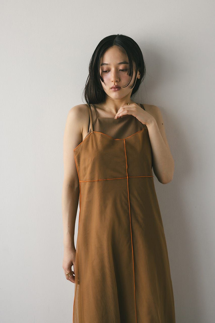 STYLEMIXER「バイカラーチュールレイヤーワンピース」|ワンピース|