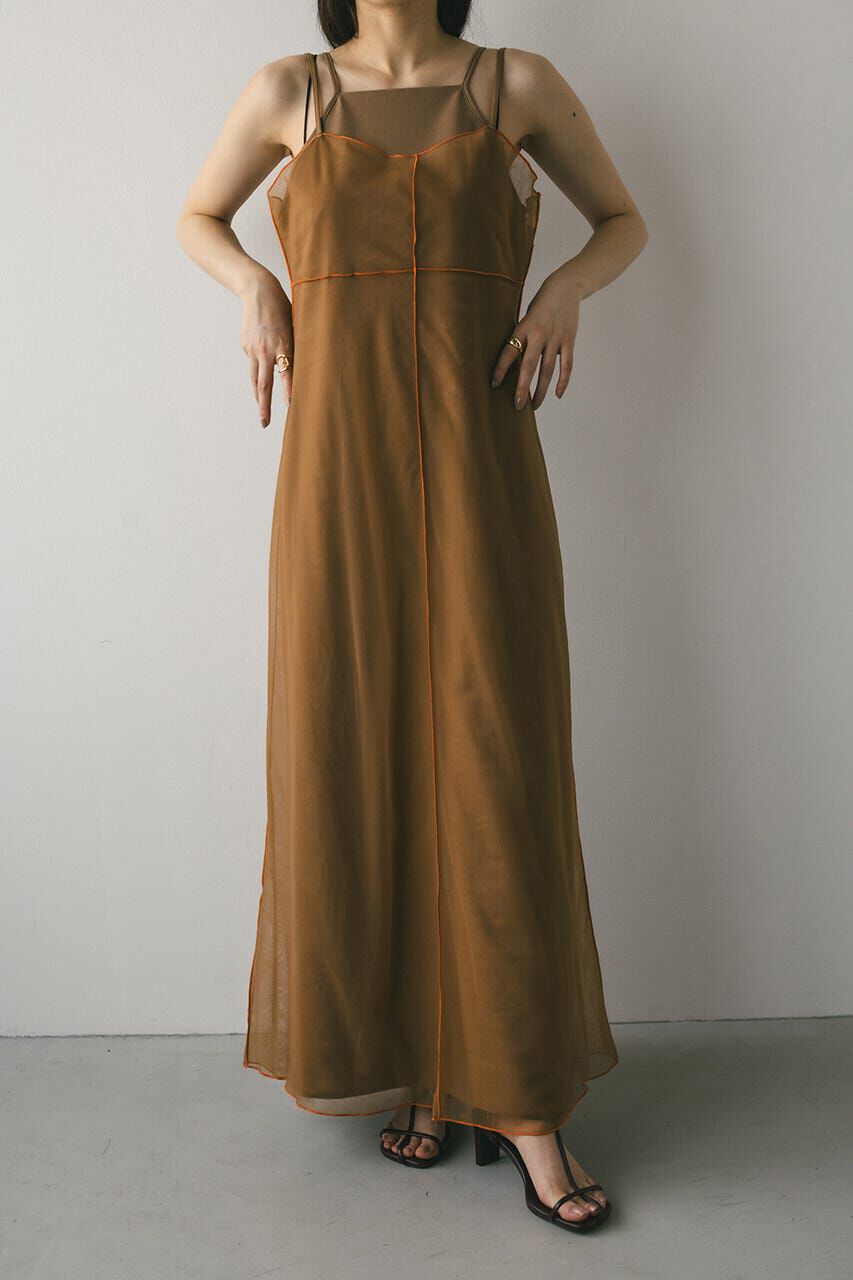 STYLEMIXER「バイカラーチュールレイヤーワンピース」|ワンピース|