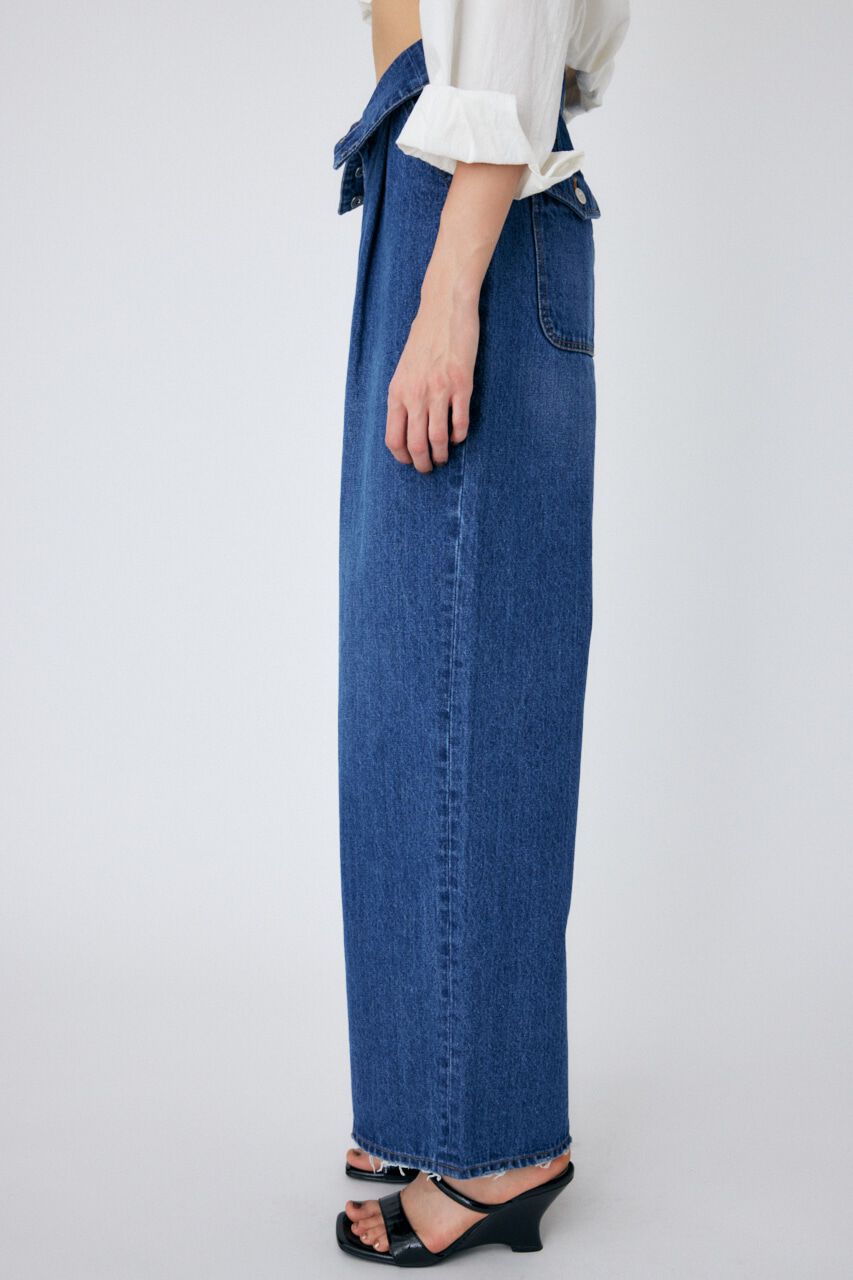 MOUSSY「CORSET DESIGN WIDE STRAIGHT」|デニム|