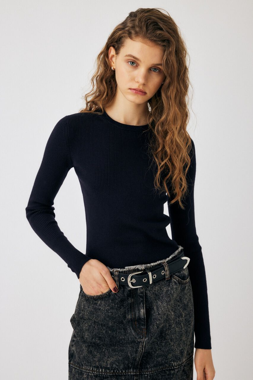 MOUSSY「WASHABLE CREWNECK ニット」|ニット・セーター|
