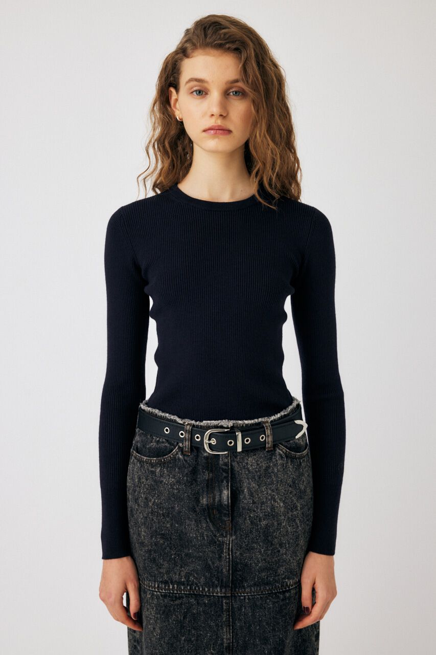 MOUSSY「WASHABLE CREWNECK ニット」|ニット・セーター|