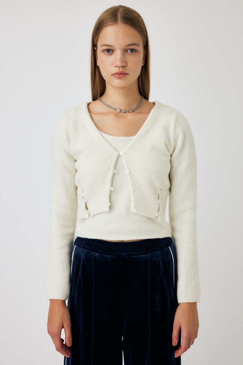 MOUSSY「KNIT キャミ ＆ カーデセット」|ニット・セーター|