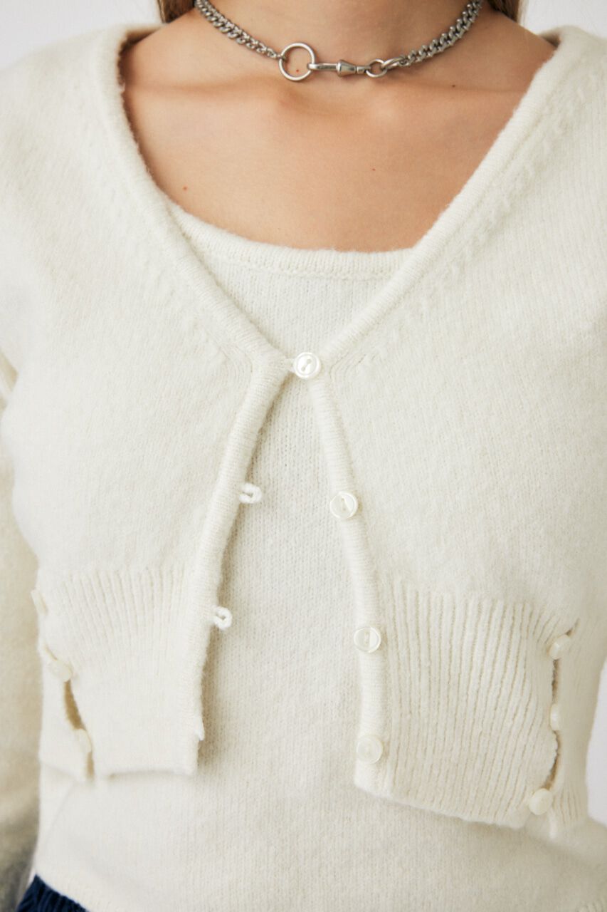 MOUSSY「KNIT キャミ ＆ カーデセット」|ニット・セーター|