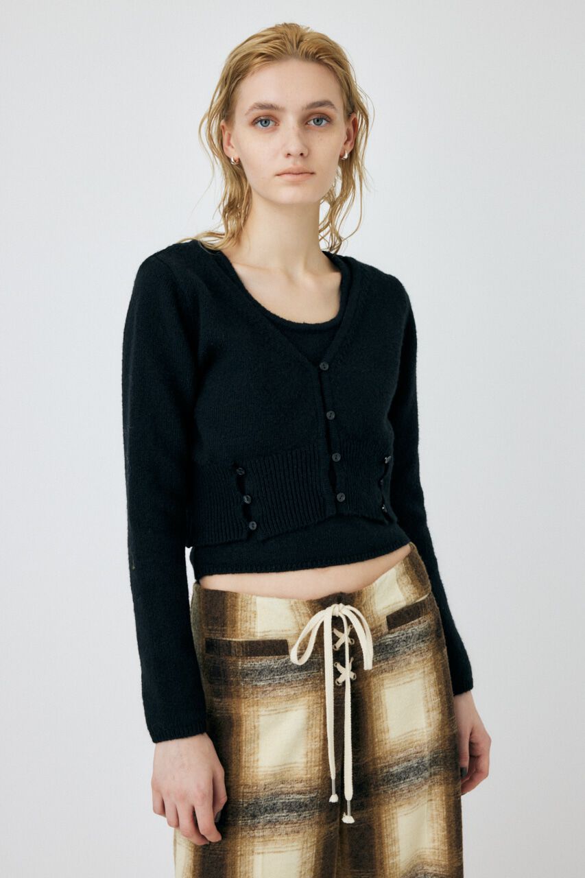 MOUSSY「KNIT キャミ ＆ カーデセット」|ニット・セーター|