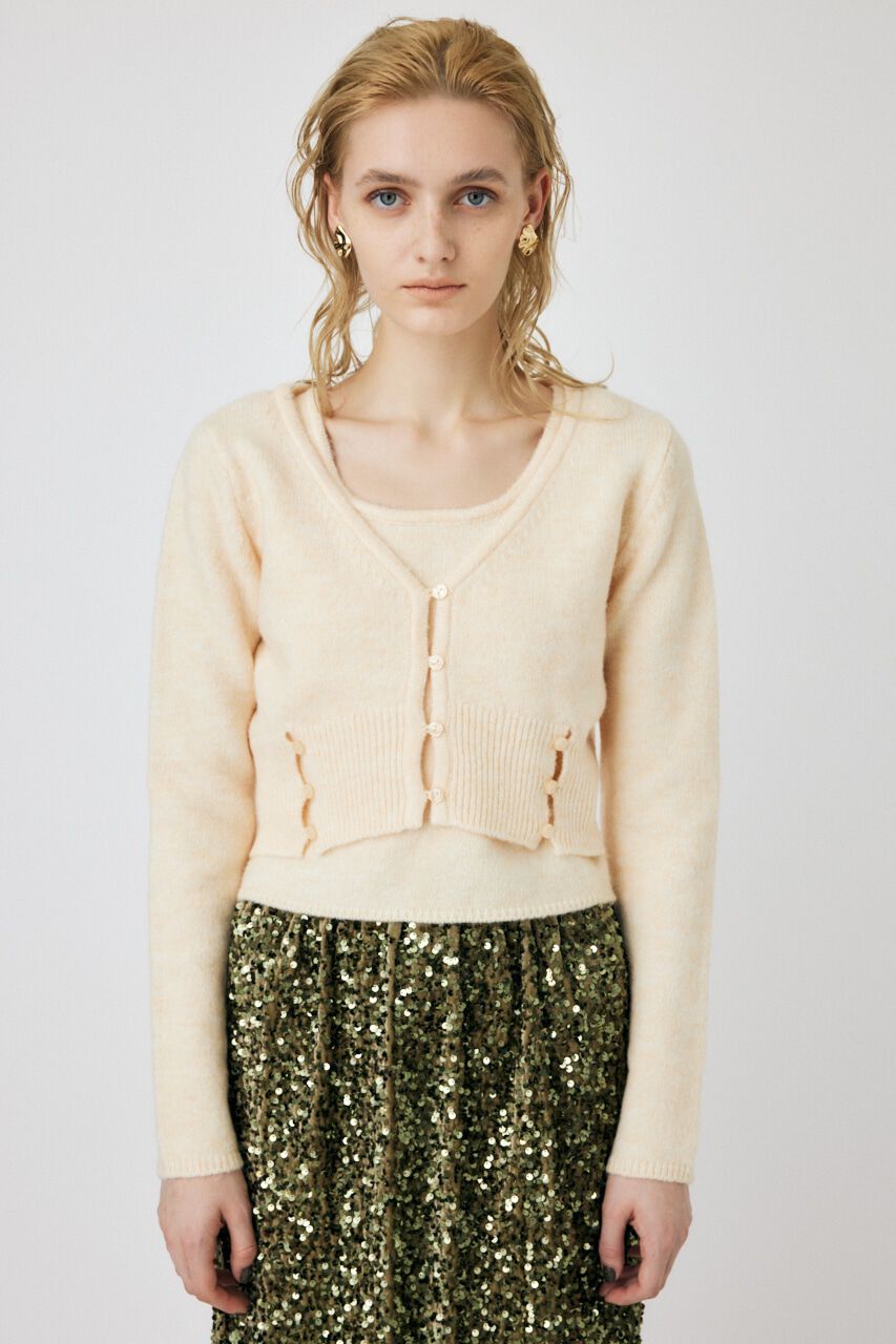 MOUSSY「KNIT キャミ ＆ カーデセット」|ニット・セーター|