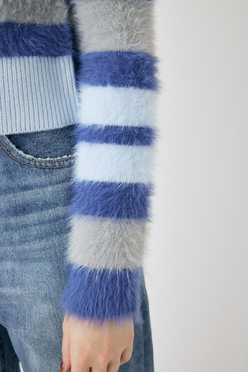 MOUSSY「CROPPED SHAGGY KNIT トップス」|ニット・セーター|