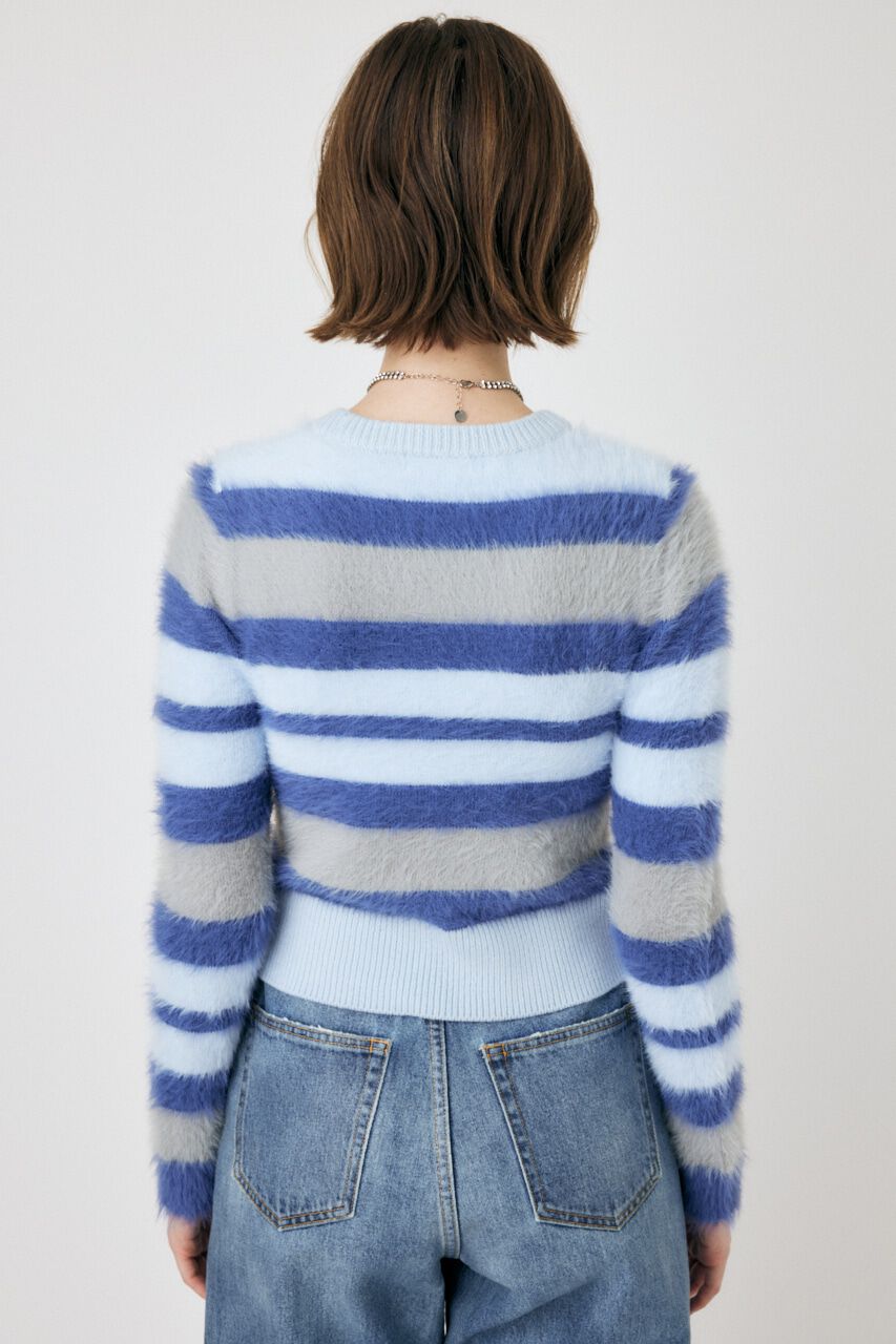 MOUSSY「CROPPED SHAGGY KNIT トップス」|ニット・セーター|