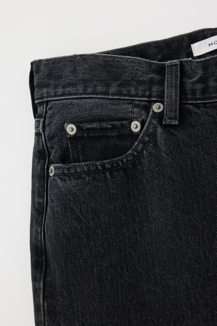 MOUSSY「90S LOWRISE BLK STRAIGHT」|デニム|