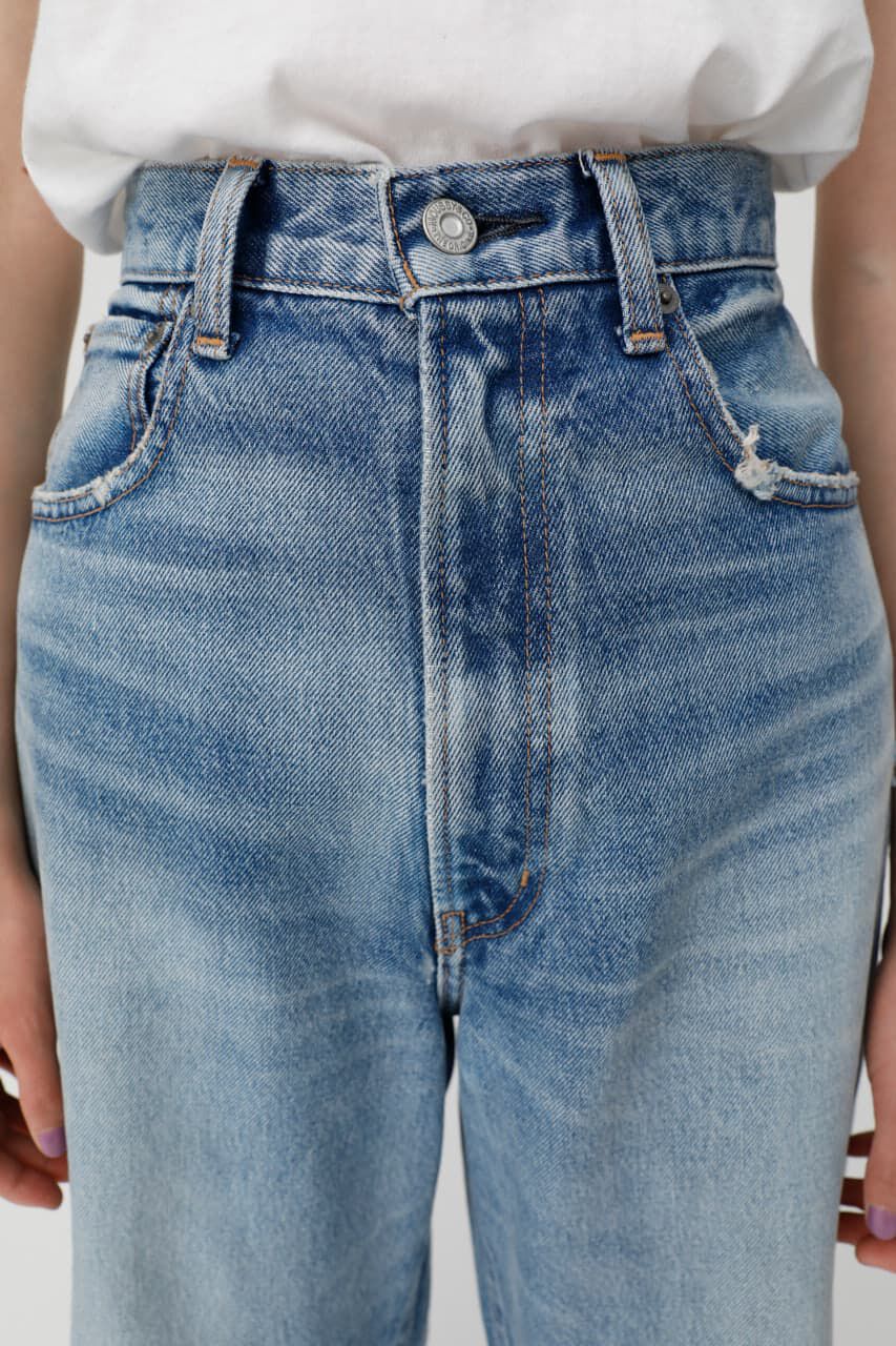MOUSSY「HW CRASH LOOSE STRAIGHT」|デニム|