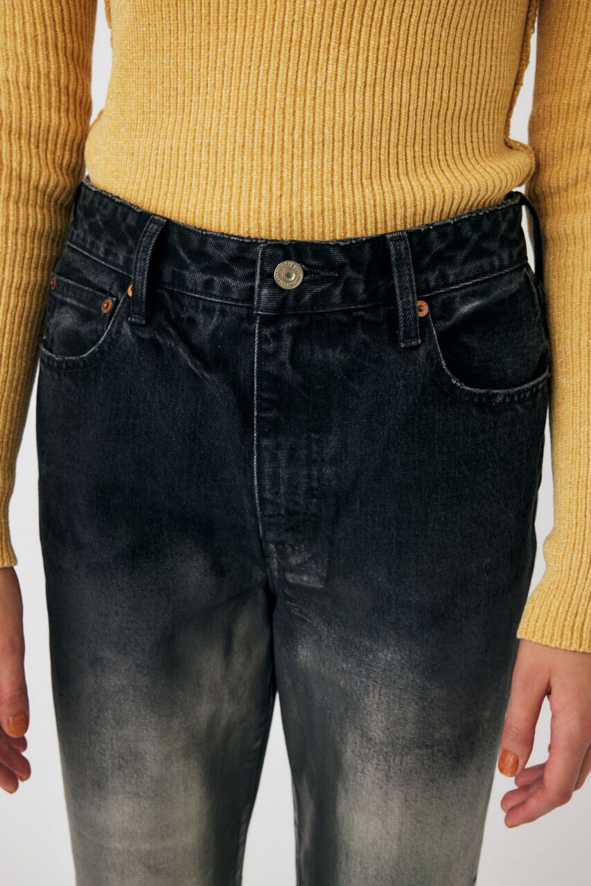 MOUSSY「FOIL PRINT SLIM FLARE」|デニム|